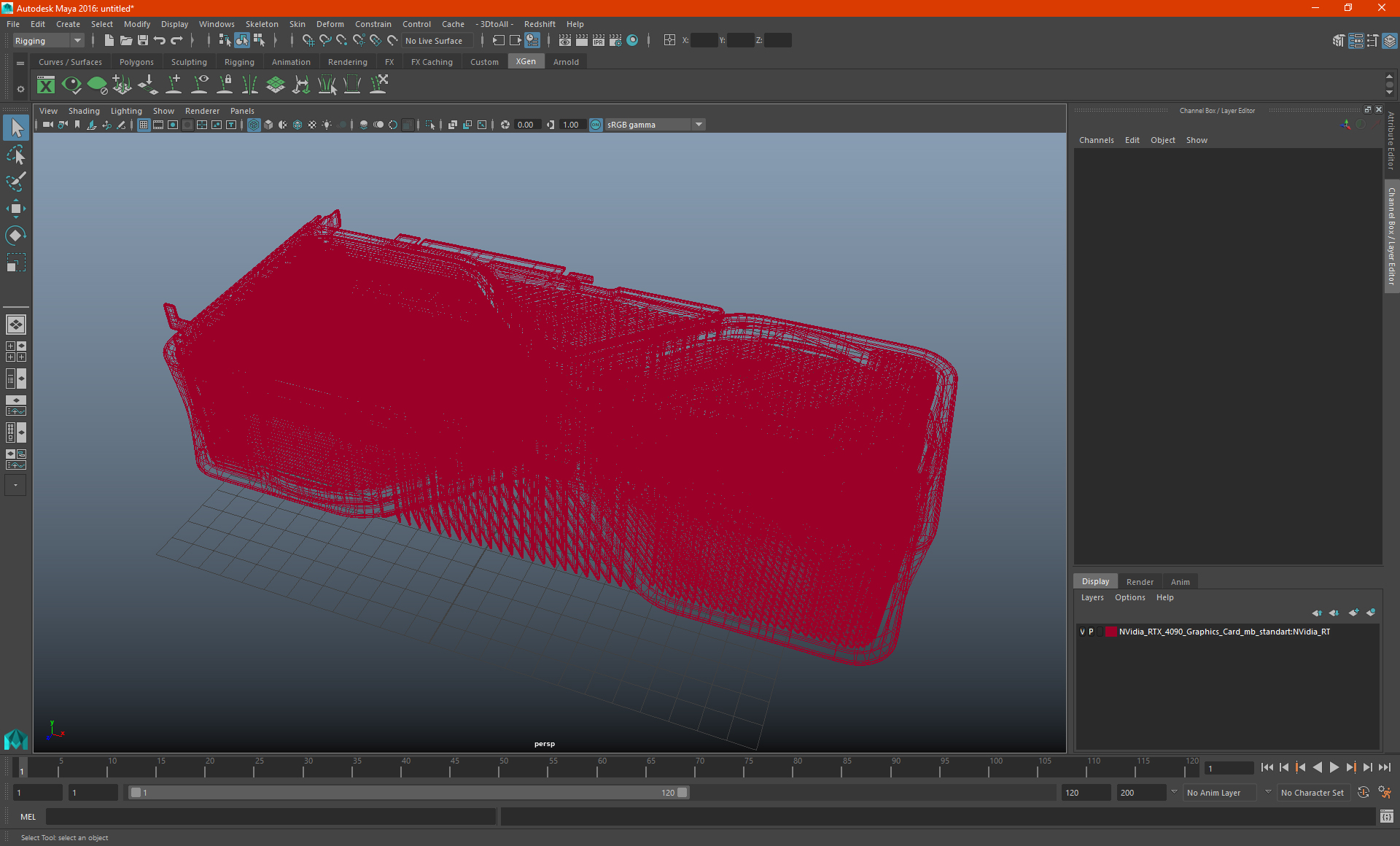3D Computer Graphics Video Card model