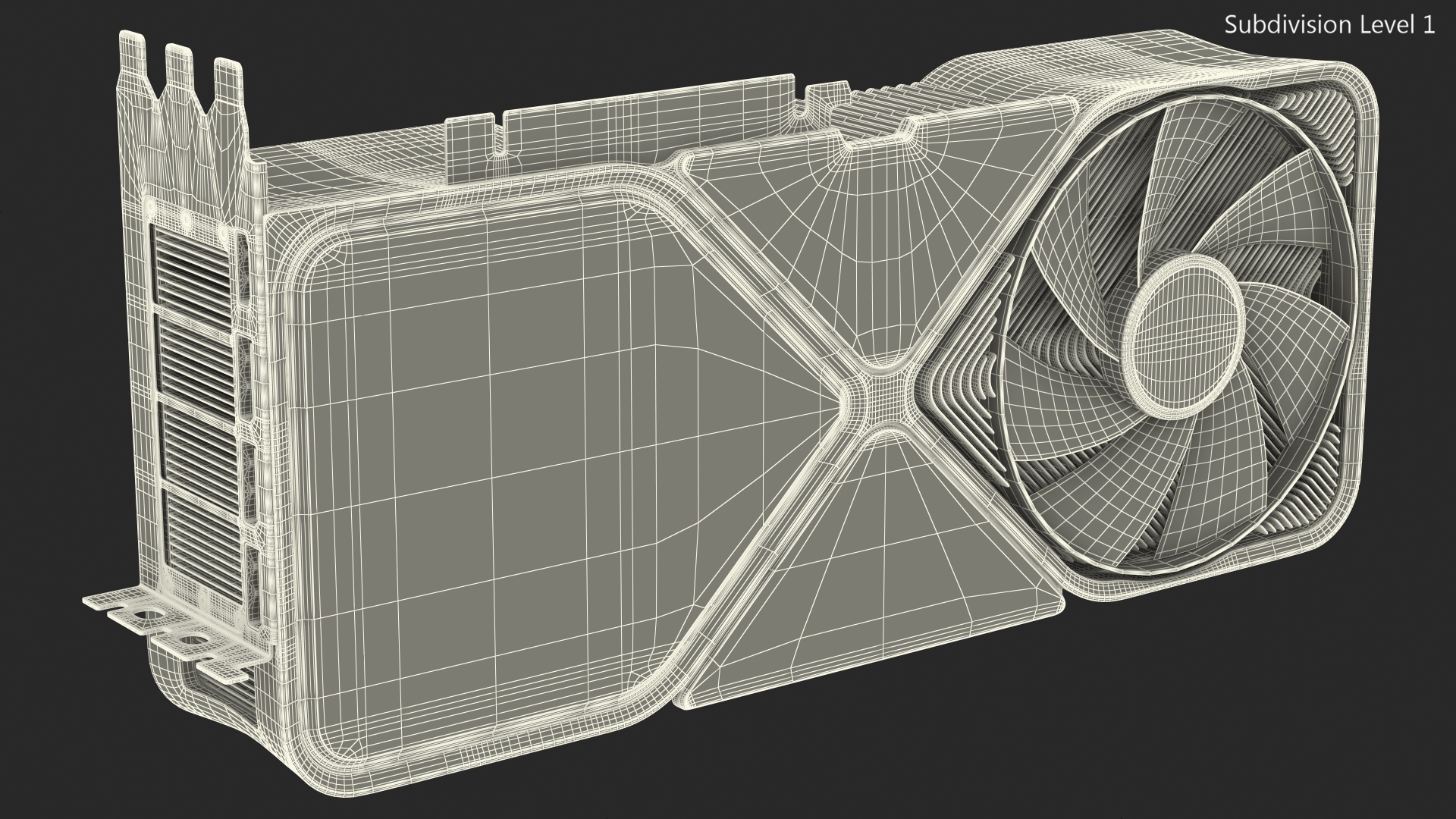 3D Computer Graphics Video Card model
