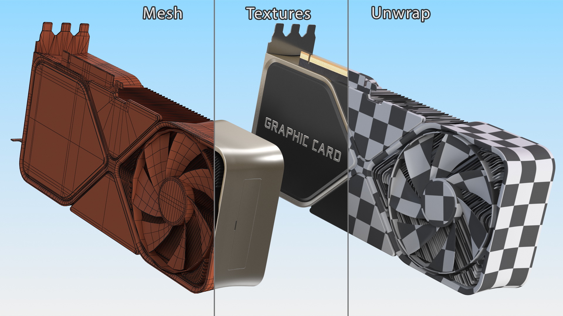 3D Computer Graphics Video Card model