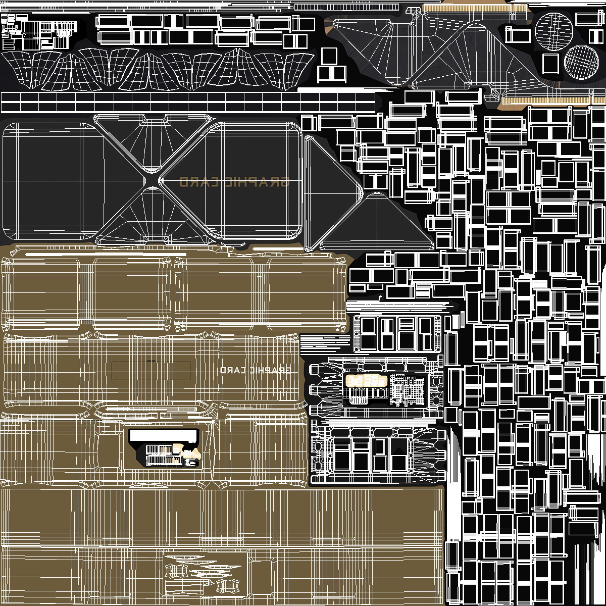 3D Computer Graphics Video Card model