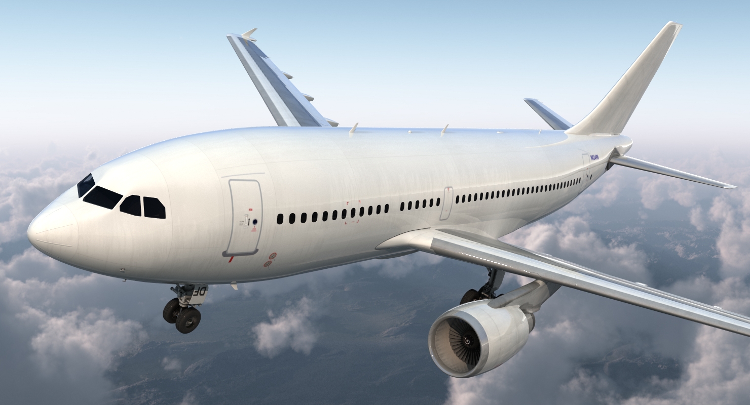 3D model Airbus A310 300 Generic Rigged