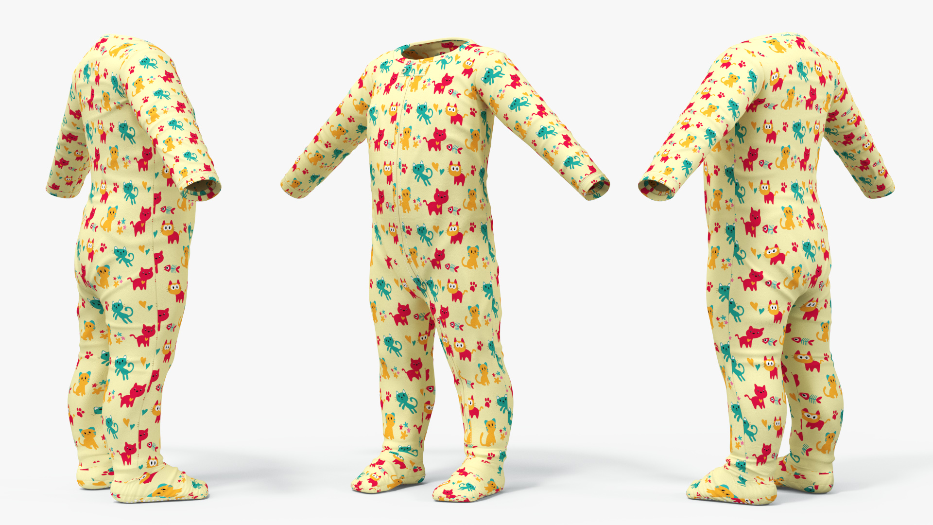 Pajamas for One Year Old Baby 3D model