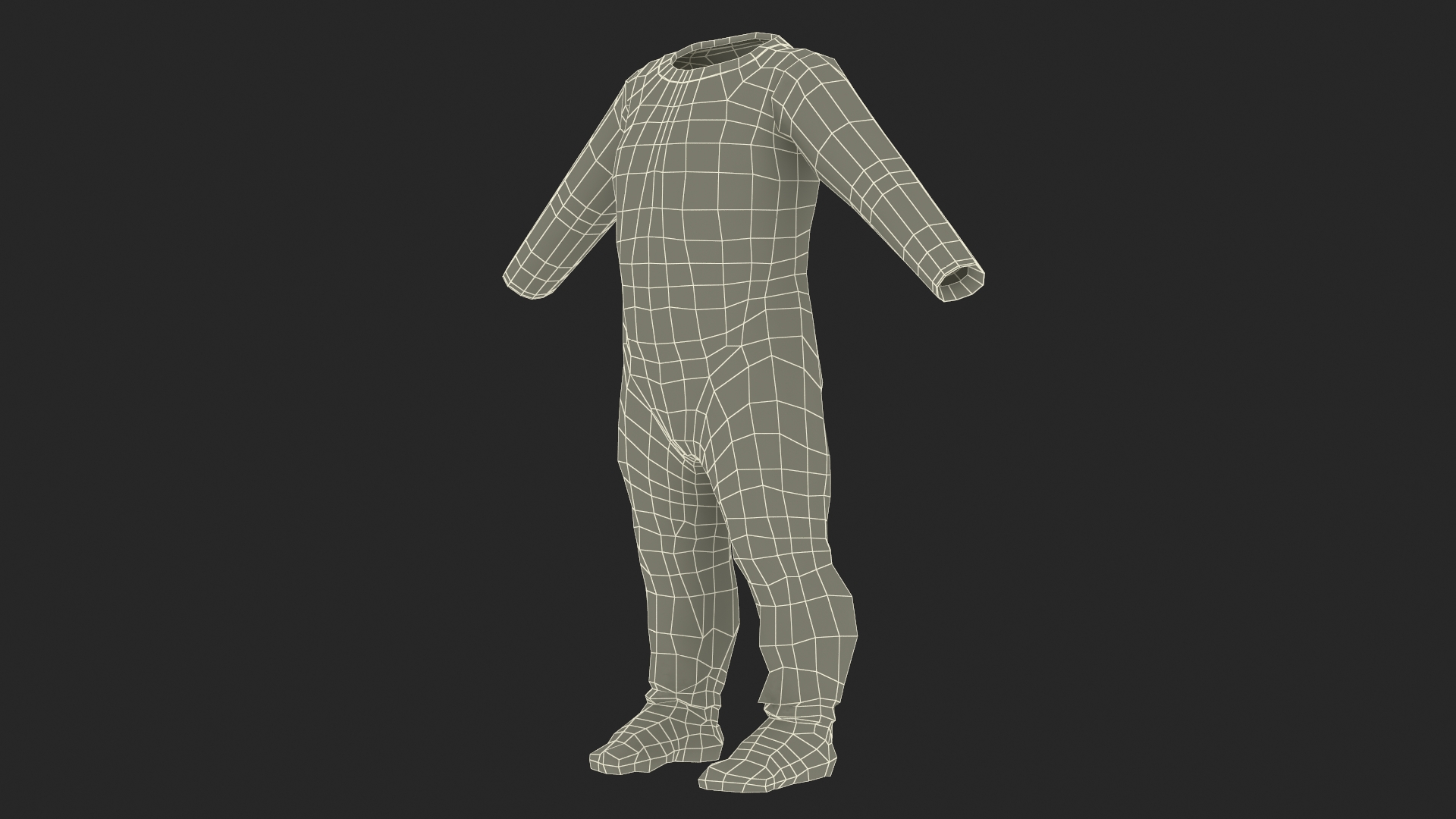 Pajamas for One Year Old Baby 3D model