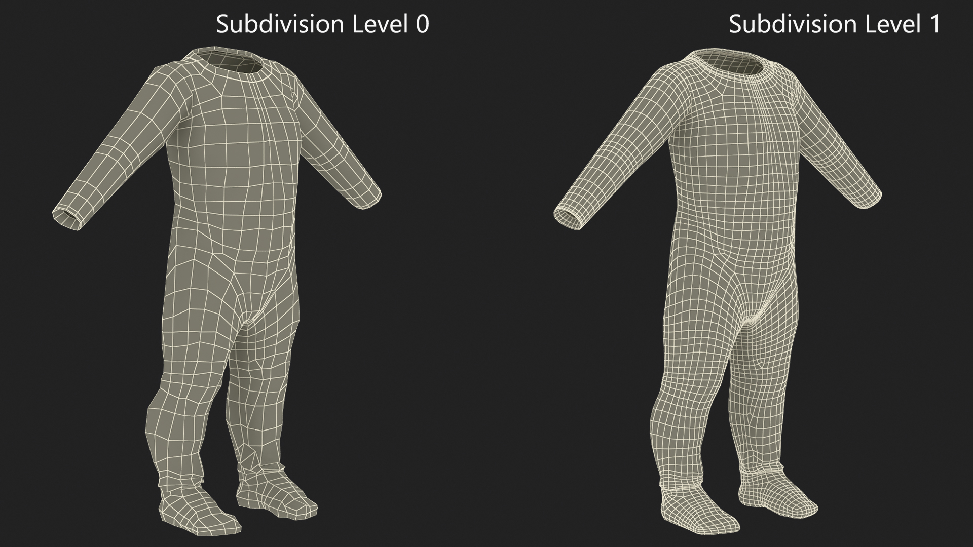 Pajamas for One Year Old Baby 3D model