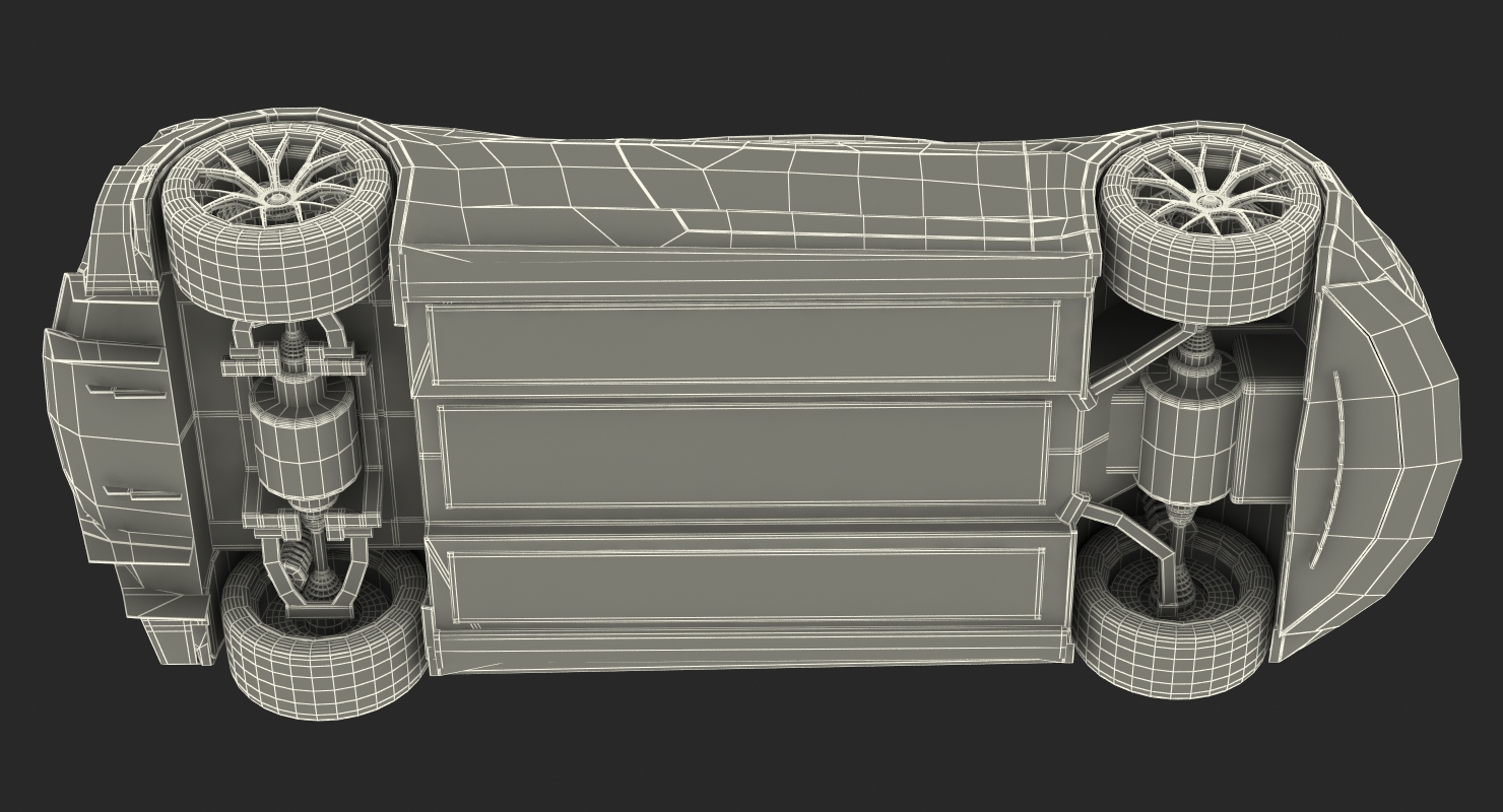 3D Tesla Roadster Rigged