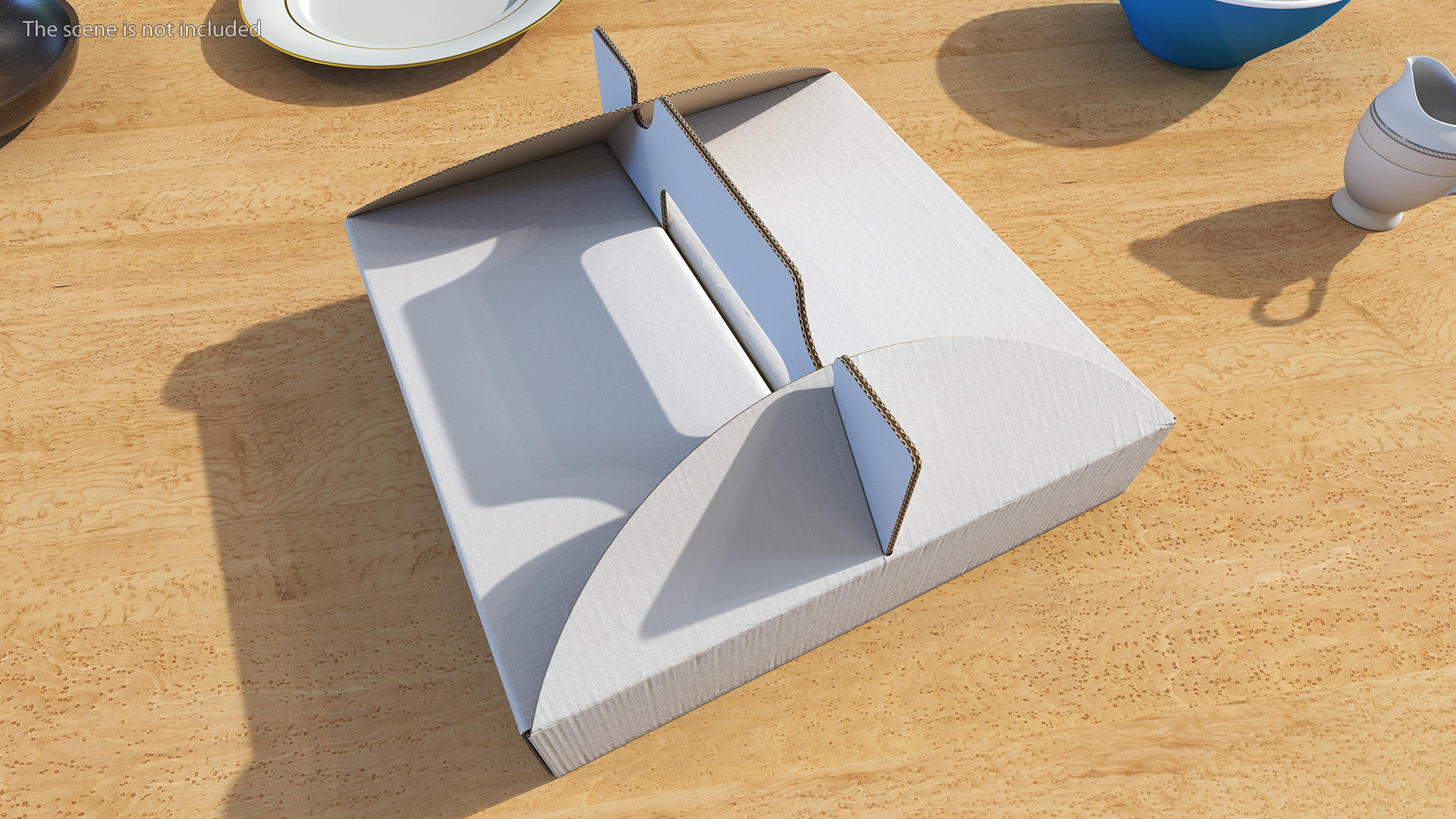 Pizza Box with Handle White 3D