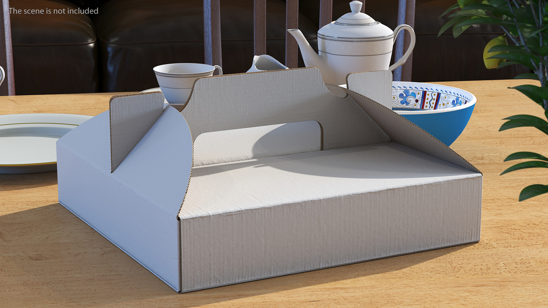 Pizza Box with Handle White 3D