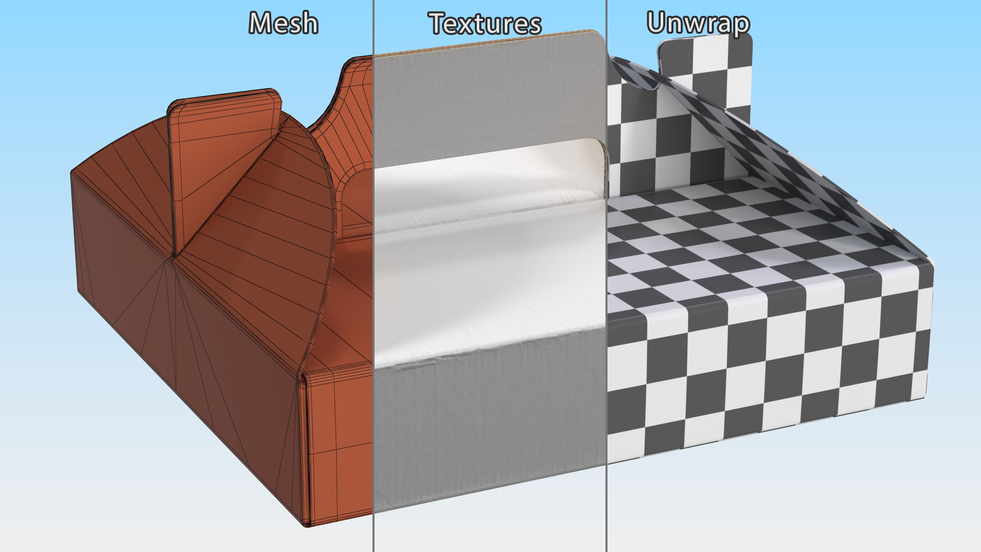 Pizza Box with Handle White 3D