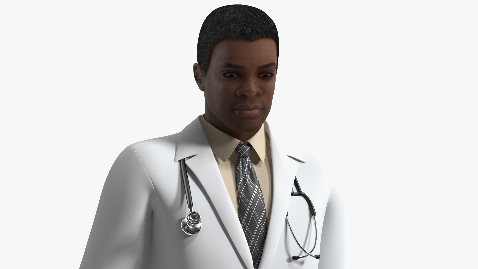 Patient on Hospital Bed And Doctor 3D model