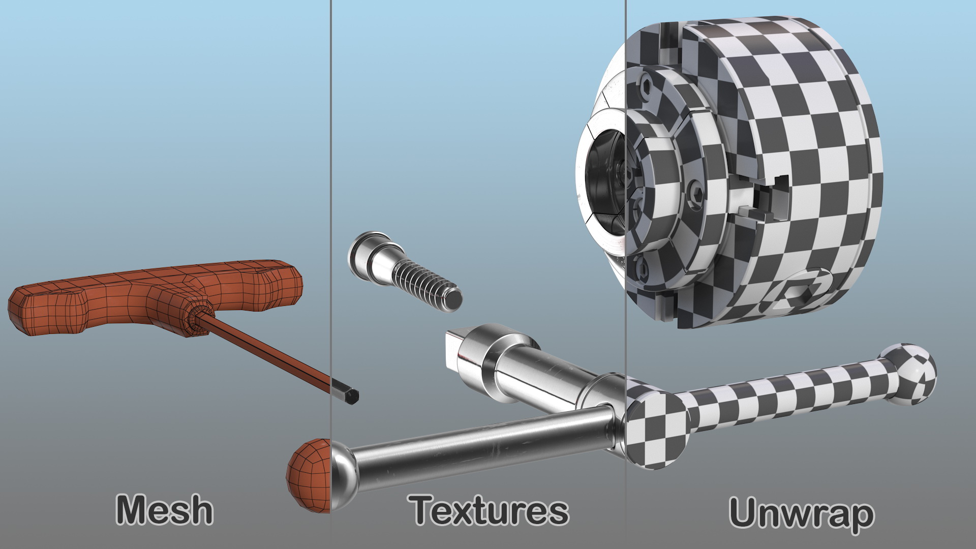 Self Centering Four Jaw Lathe Chuck Set 3D model