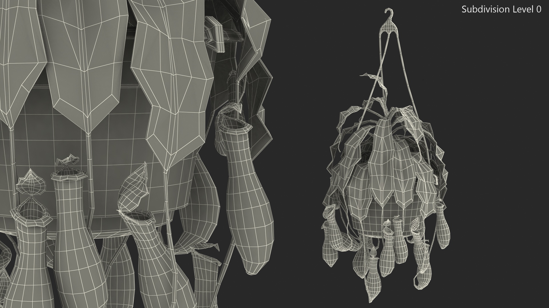 3D model Nepenthes Alata in Hanging Pot
