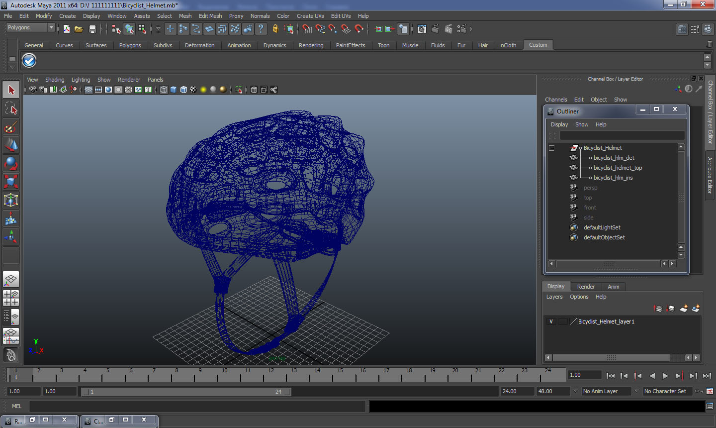 Bicycle Helmet 3D model