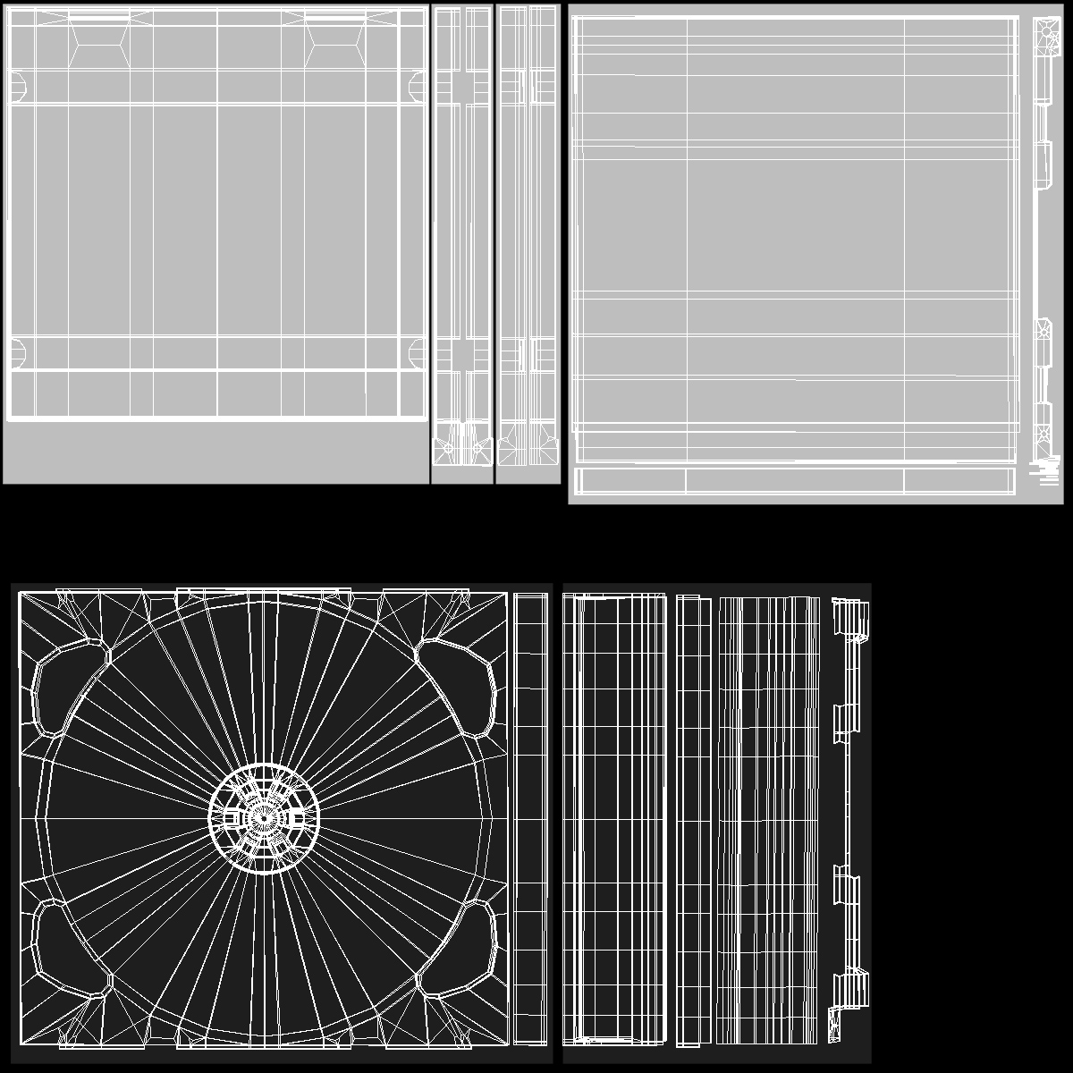 Double Clear CD Jewel Case with Black Tray 3D