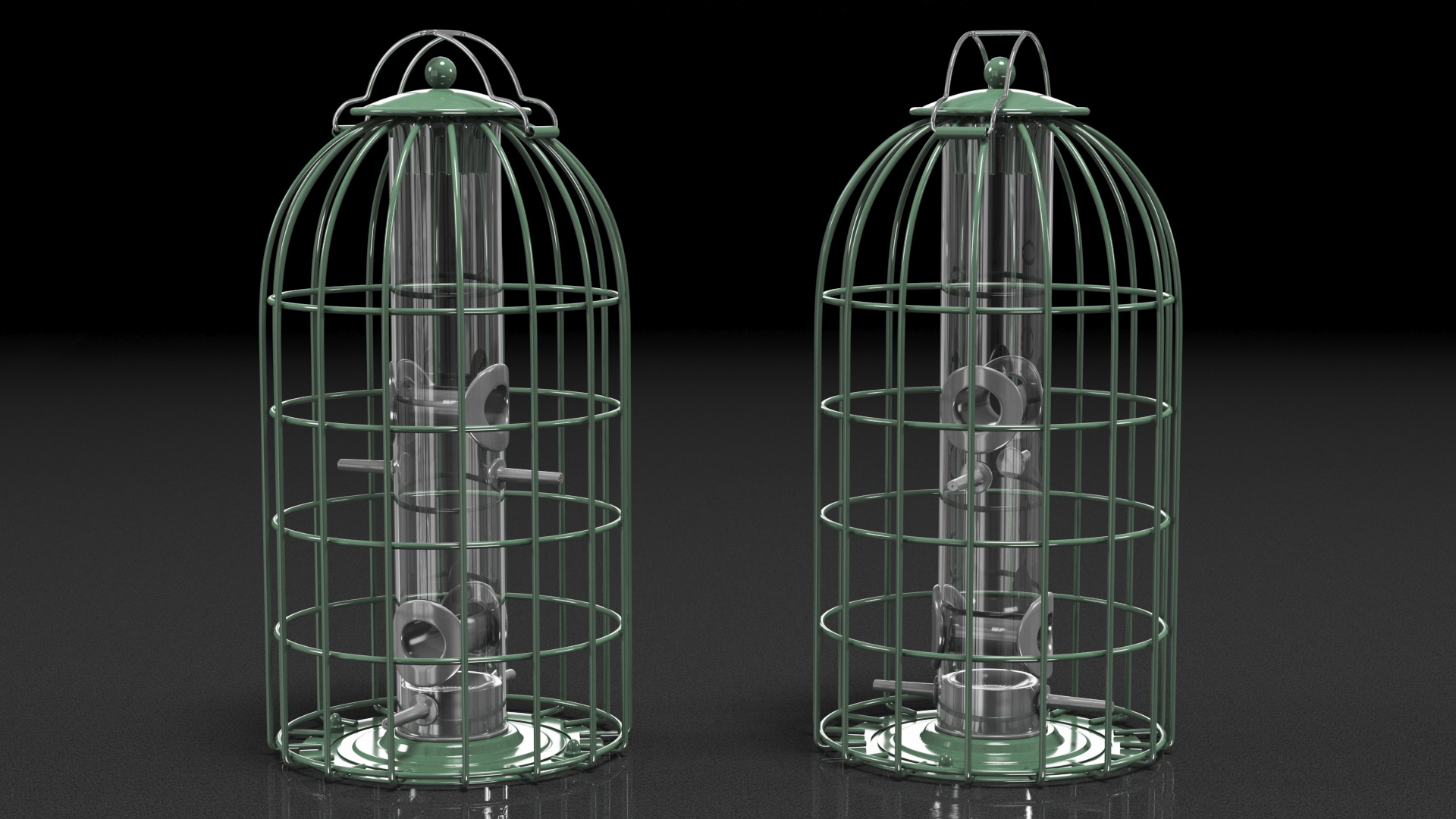 Caged Bird Feeder 3D