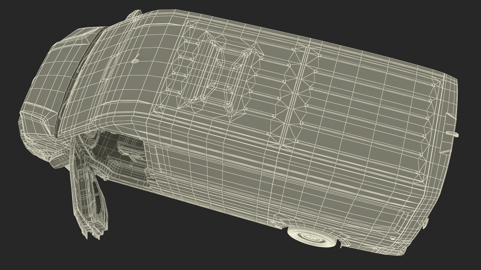 3D model Volkswagen Crafter Van 2024 Silver Metallic Rigged