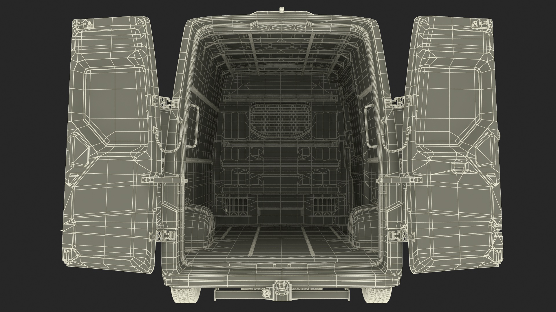 3D model Volkswagen Crafter Van 2024 Silver Metallic Rigged