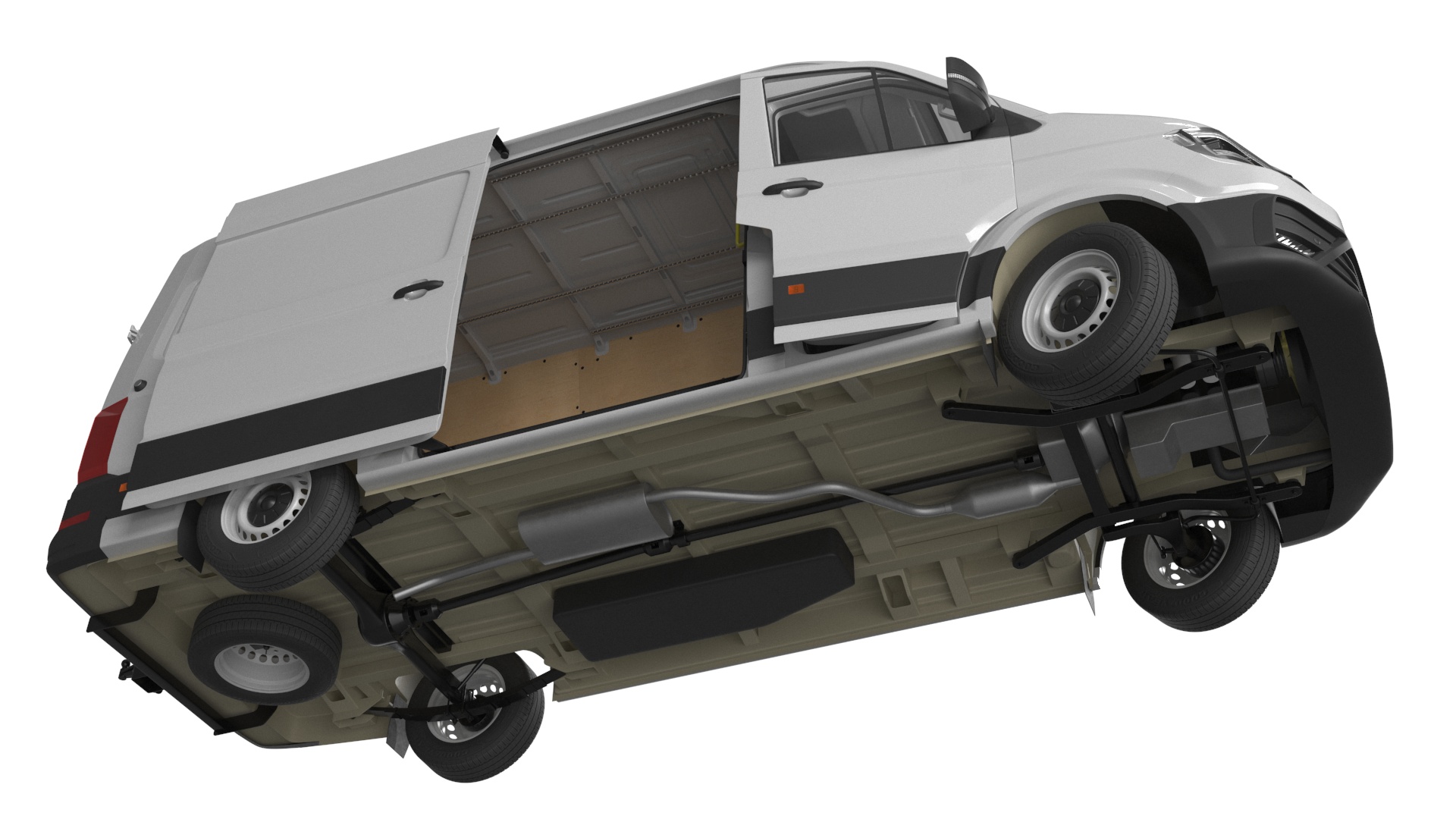 3D model Volkswagen Crafter Van 2024 Silver Metallic Rigged