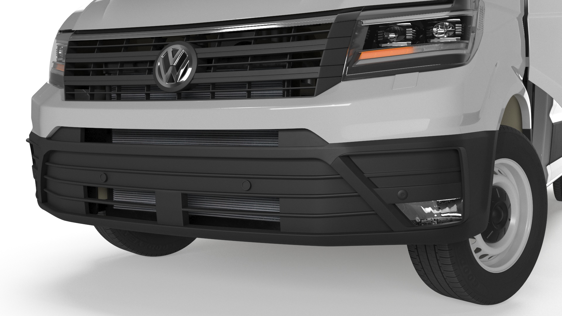 3D model Volkswagen Crafter Van 2024 Silver Metallic Rigged