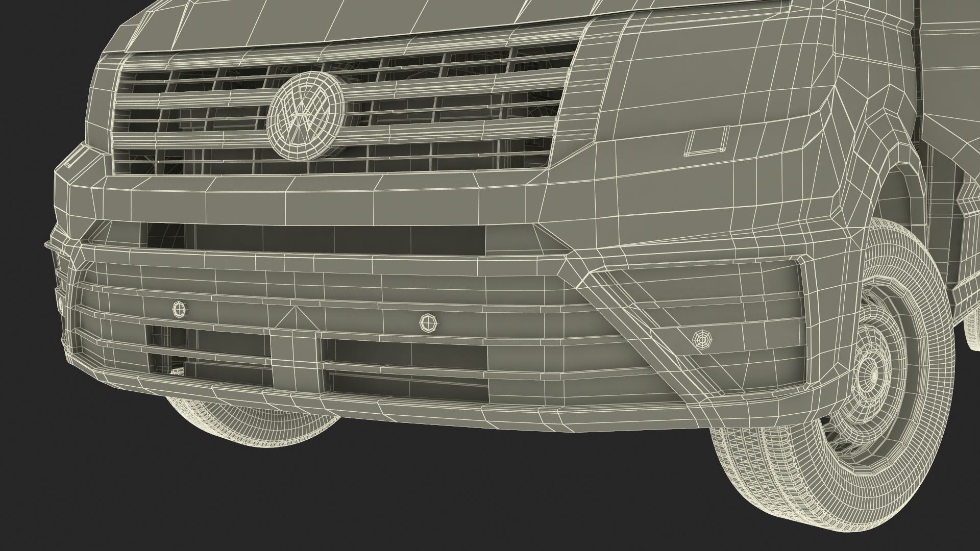 3D model Volkswagen Crafter Van 2024 Silver Metallic Rigged
