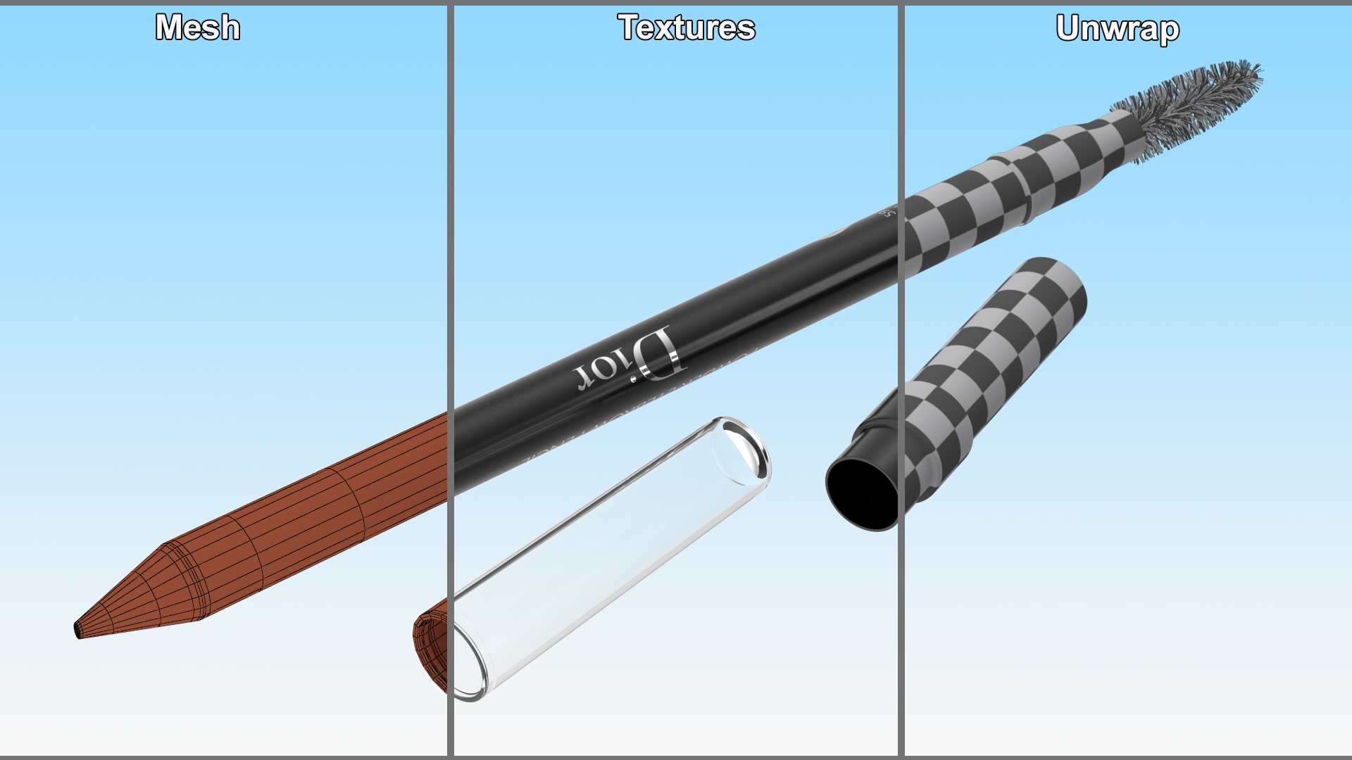 Dior Cosmopolite Powder Eyebrow Pencils 3D model