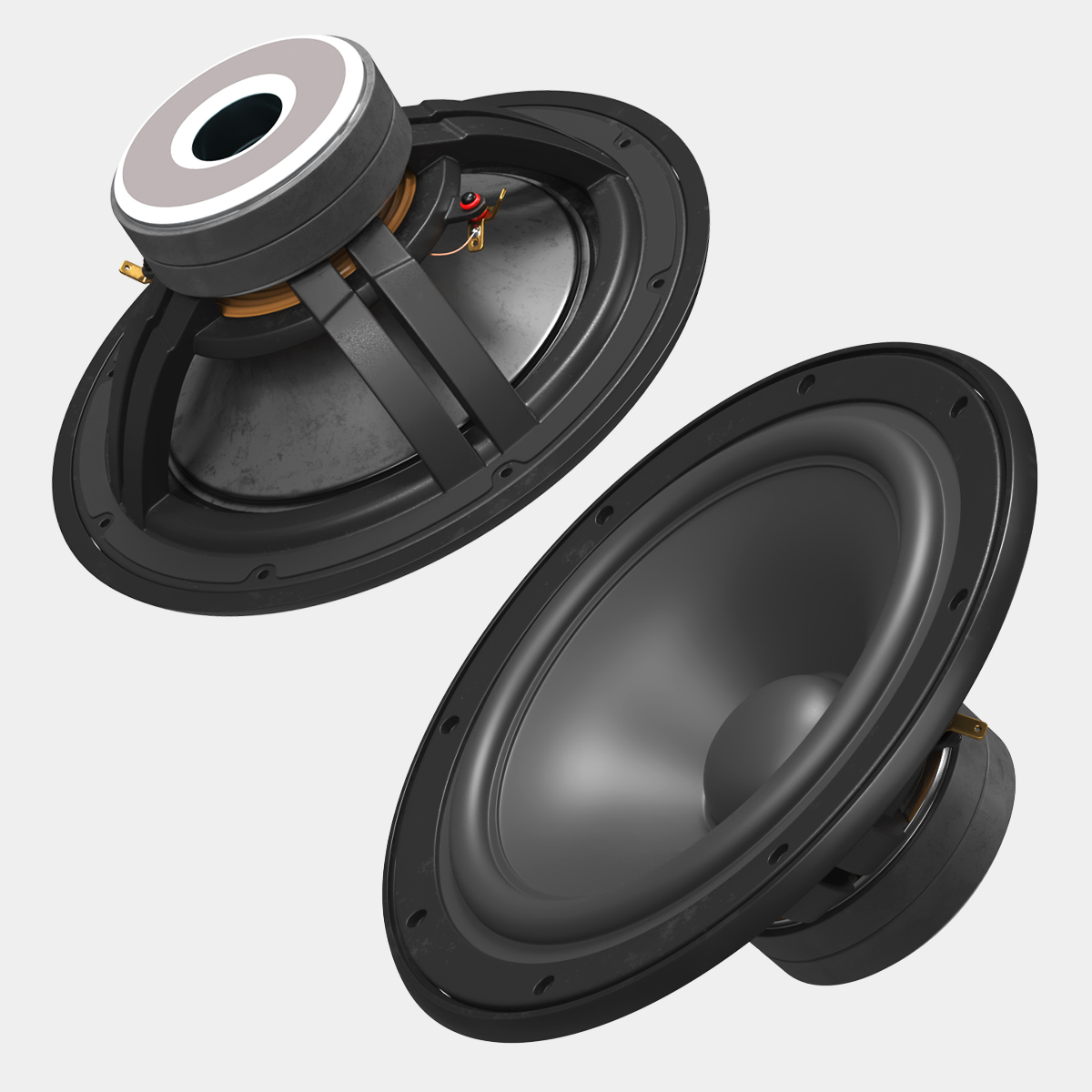 High Power Speaker Woofer Component 3D model preview
