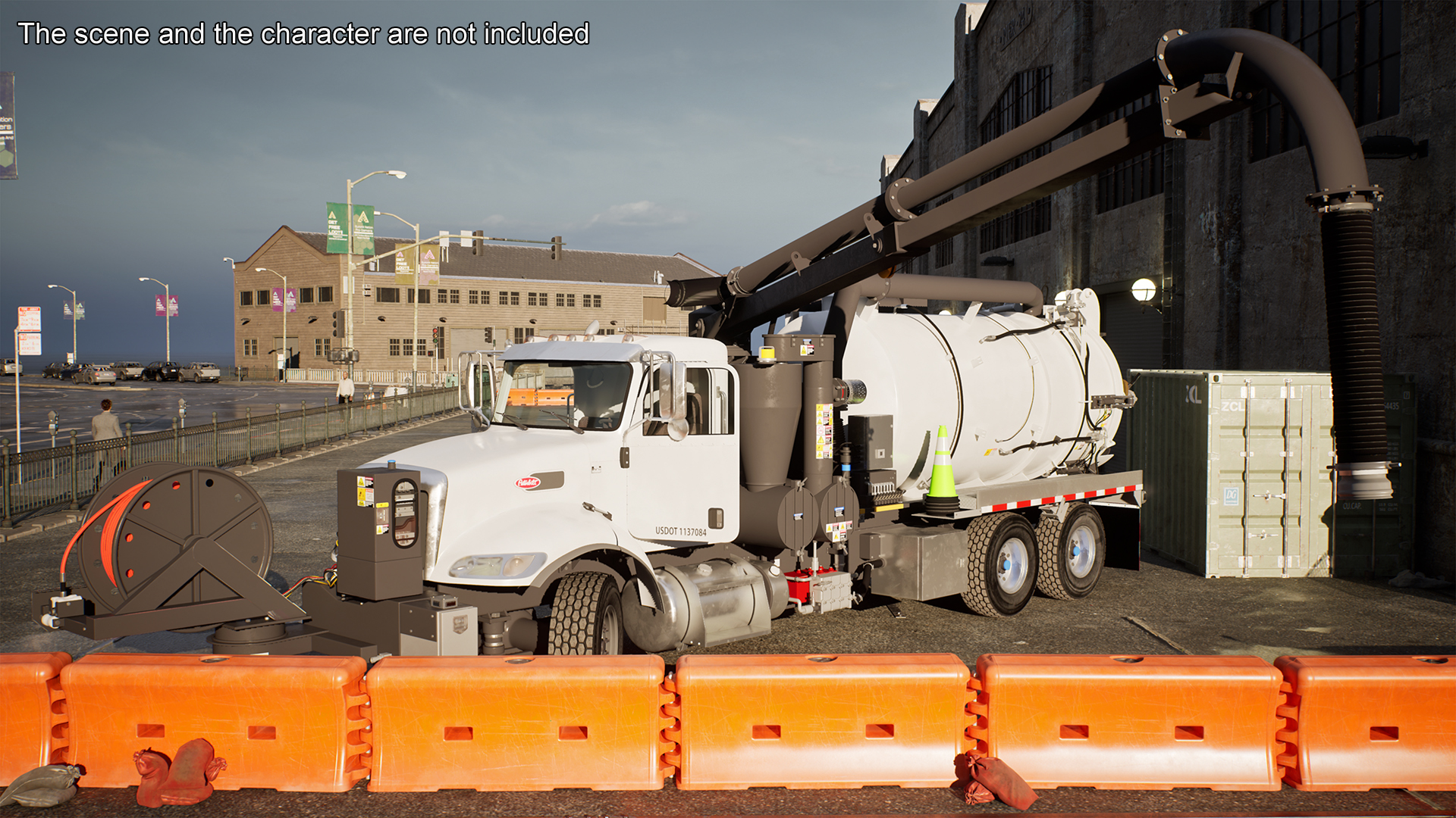 Peterbilt Sewer Cleaner Hydro Excavation Rigged 3D