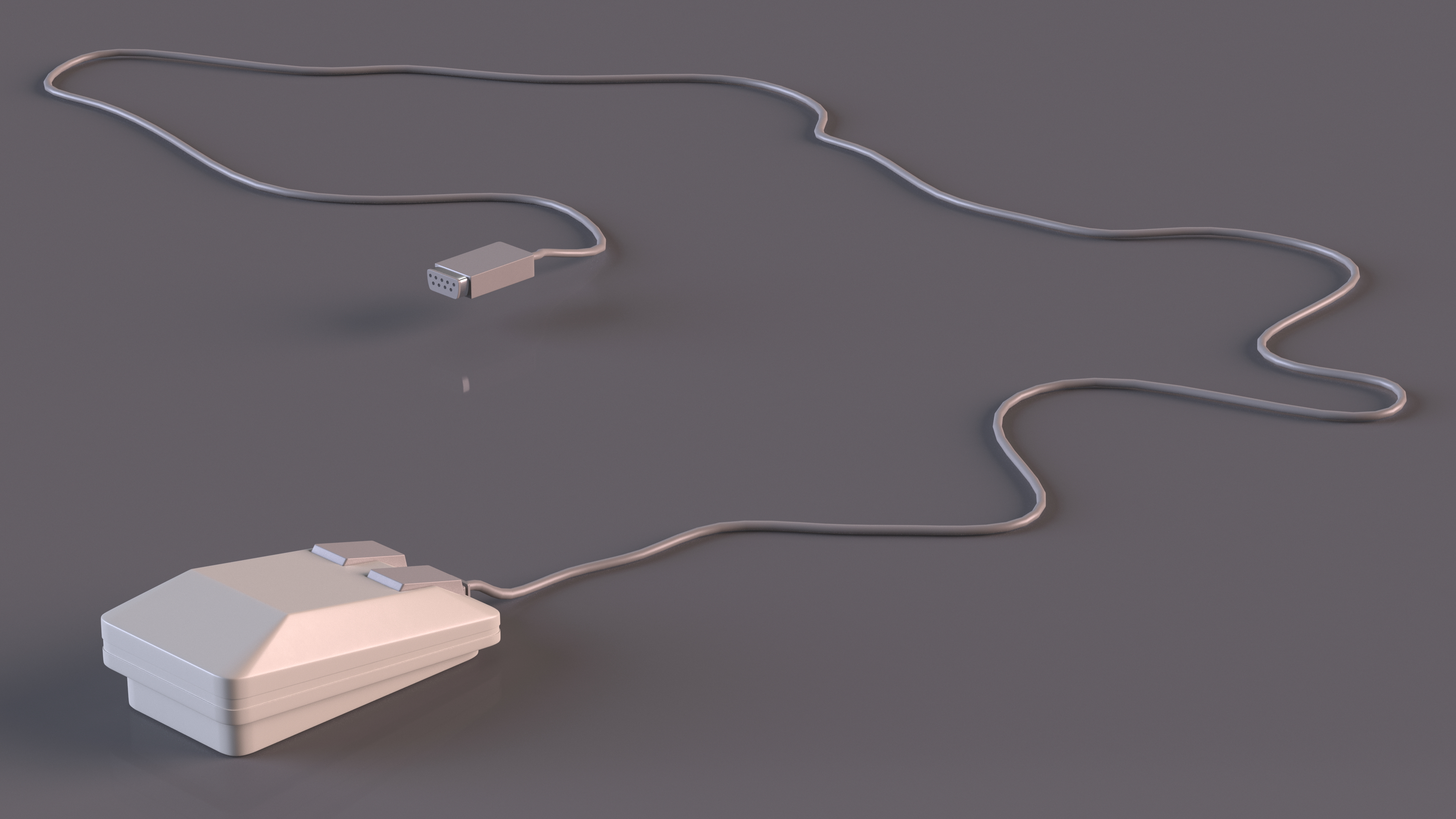 Vintage Computer Mouse 3D