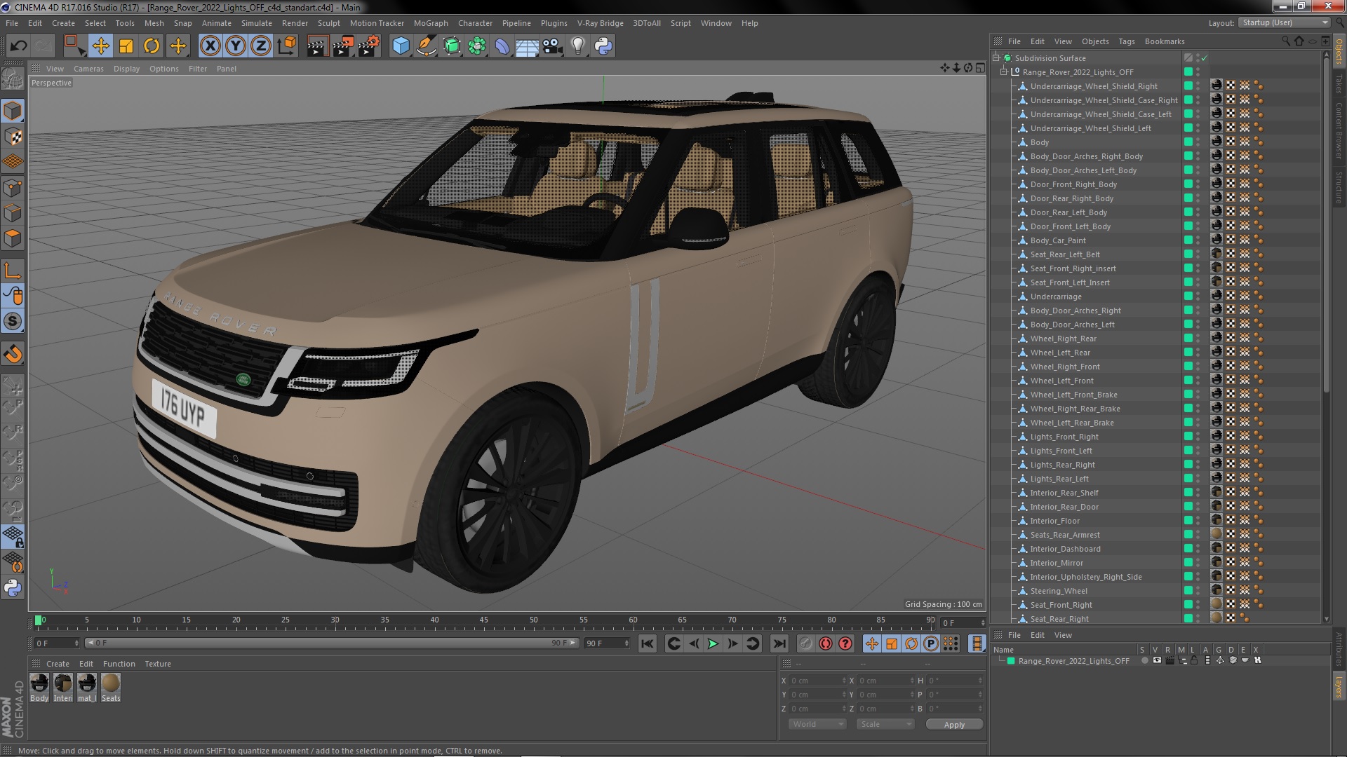 Range Rover 2022 Lights OFF 3D