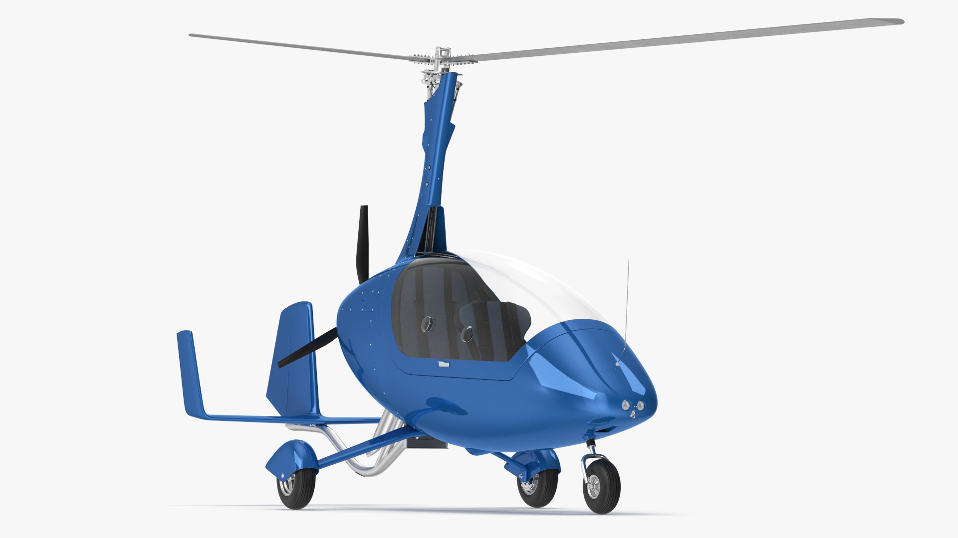 Rotorcraft Autogyro Blue 3D model