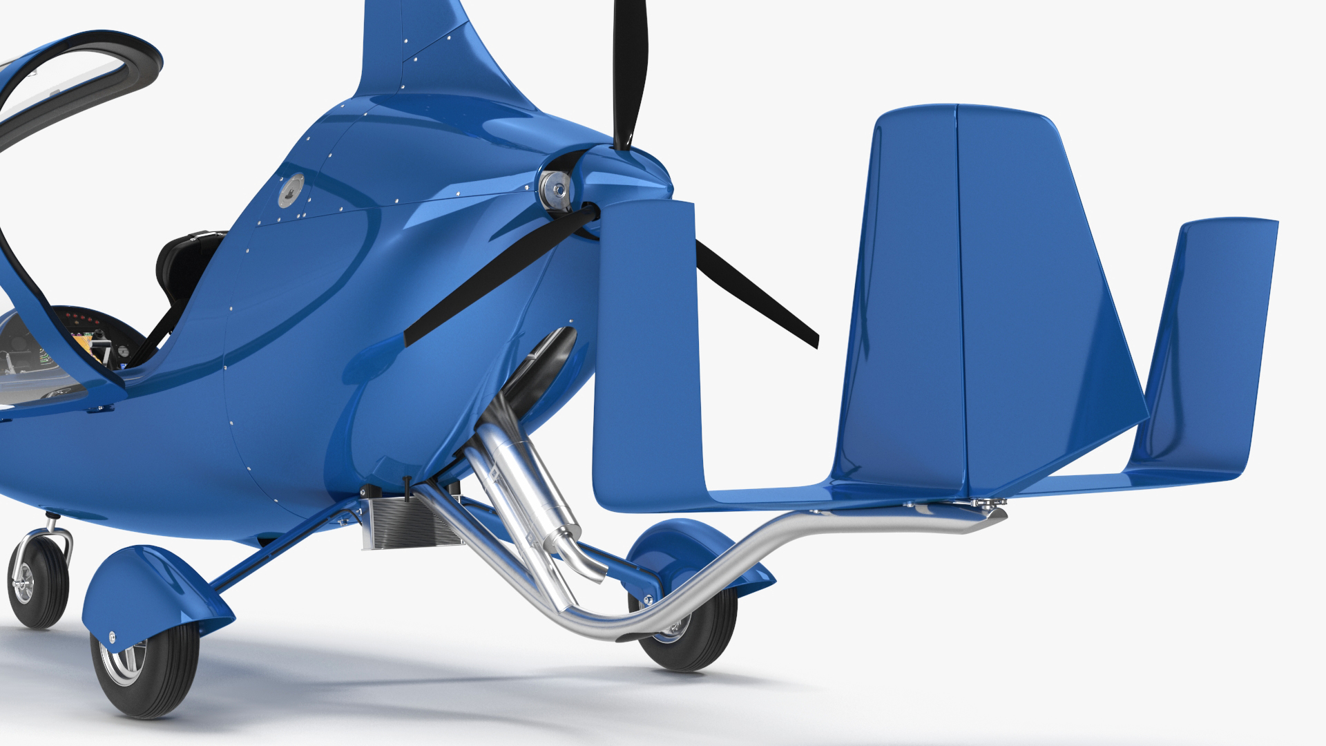 Rotorcraft Autogyro Blue 3D model