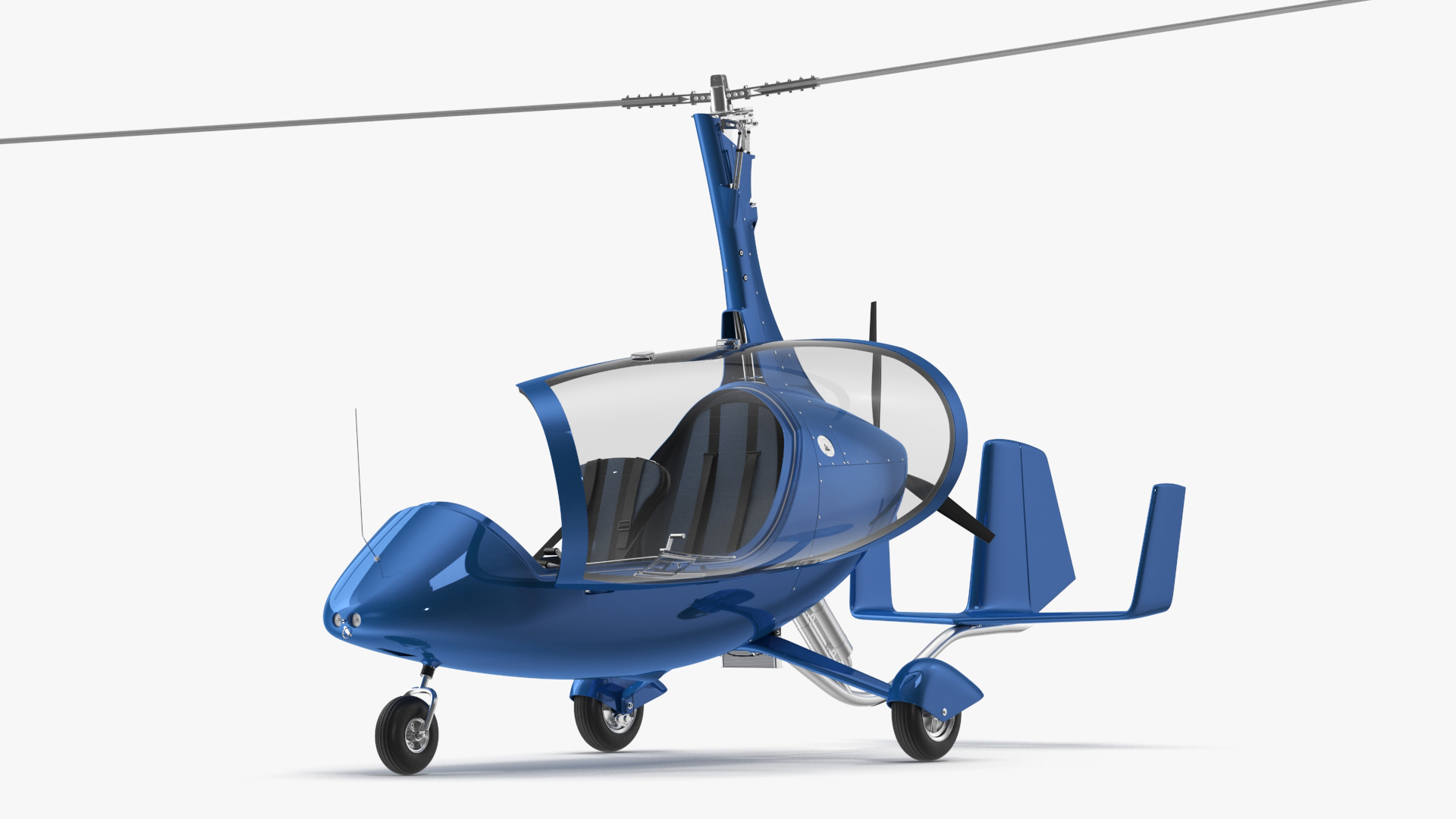 Rotorcraft Autogyro Blue 3D model