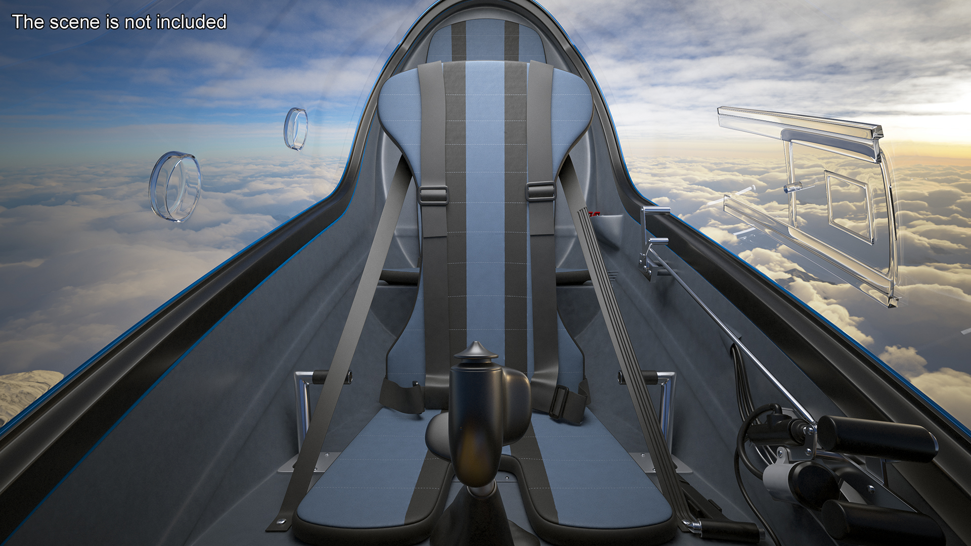 Rotorcraft Autogyro Blue 3D model