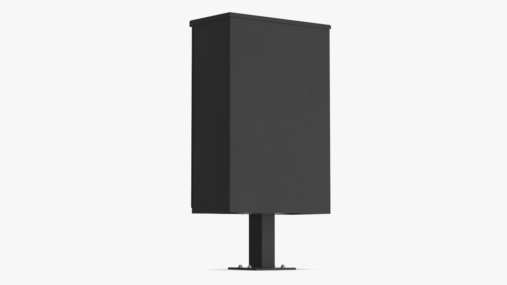 3D Black Sixteen Door Parcel Cluster Mailbox