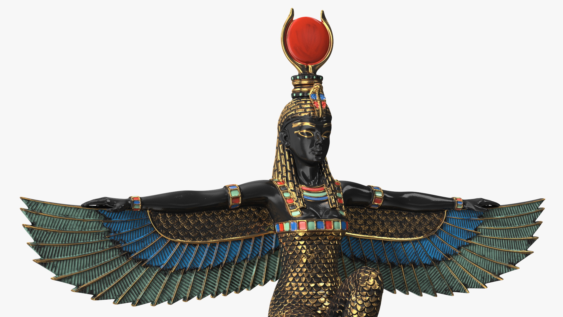 Ancient Priest Worships the Egyptian Goddess Isis 3D model