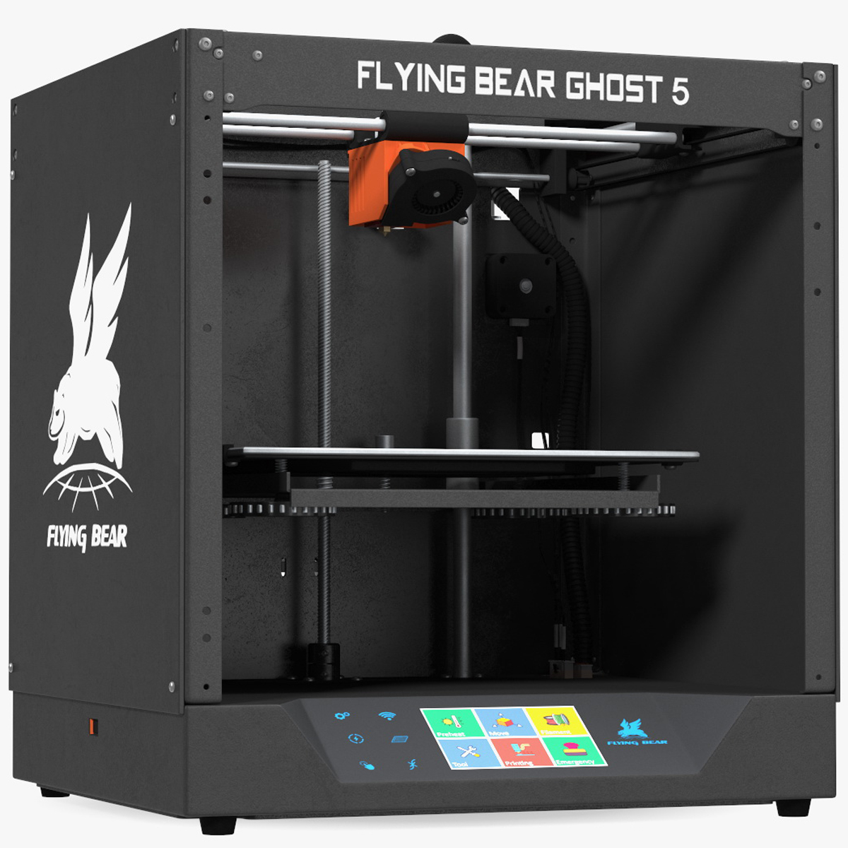 3D Flying Bear Ghost 5 3D Printer Rigged for Cinema 4D