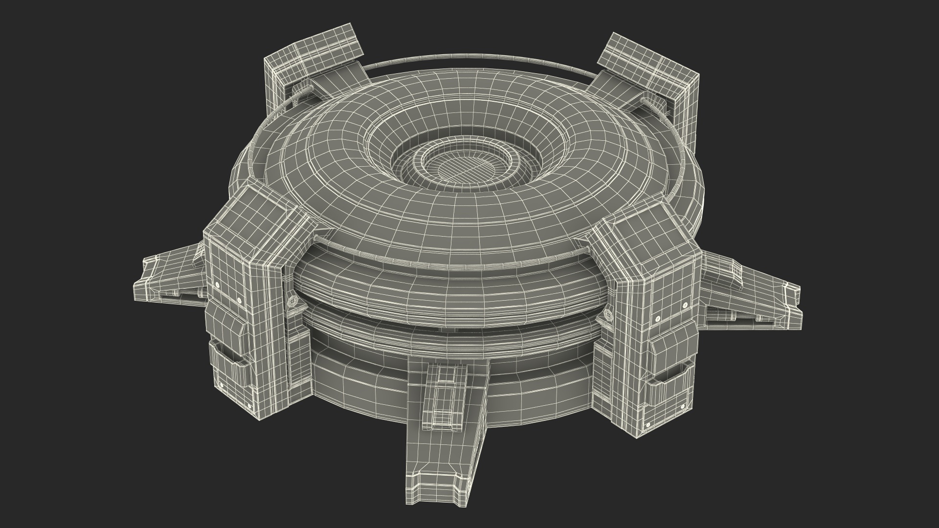 Futuristic Control Panel for Planet Exploration 3D