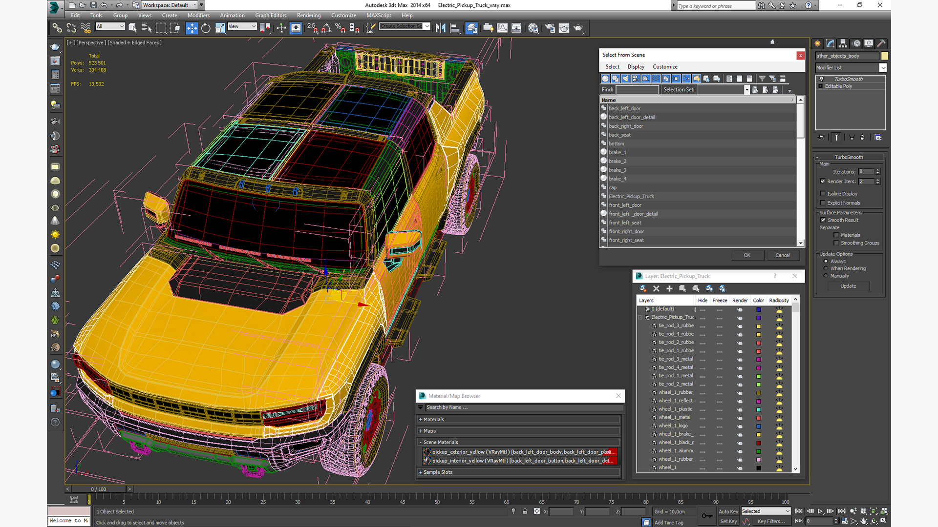 3D Electric Pickup Truck
