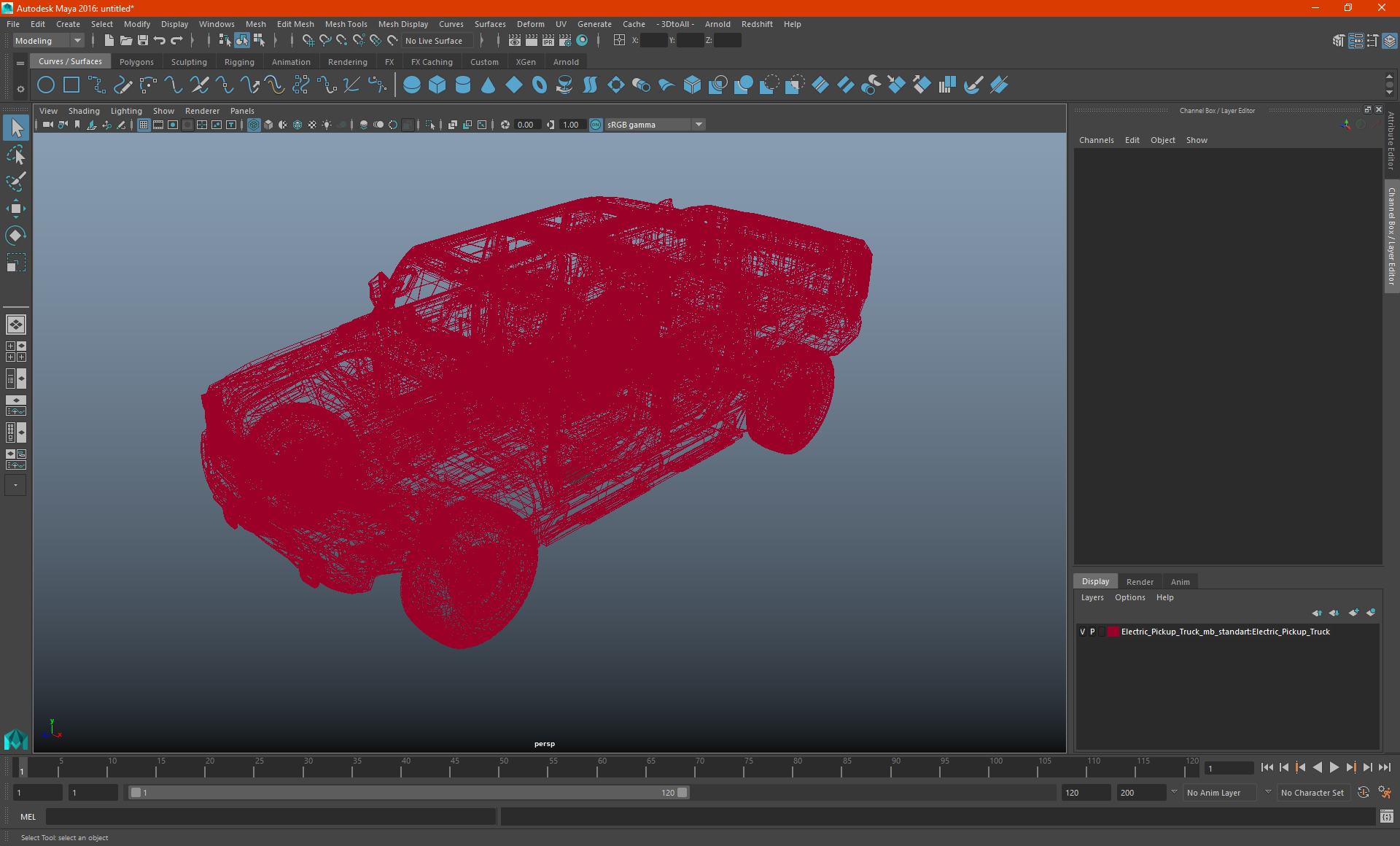 3D Electric Pickup Truck