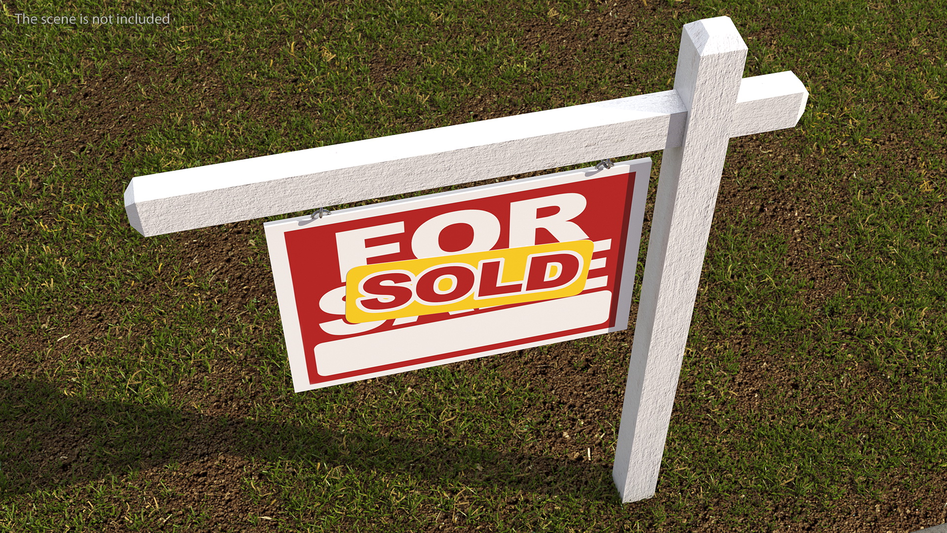 3D For Sale Sign Sold model