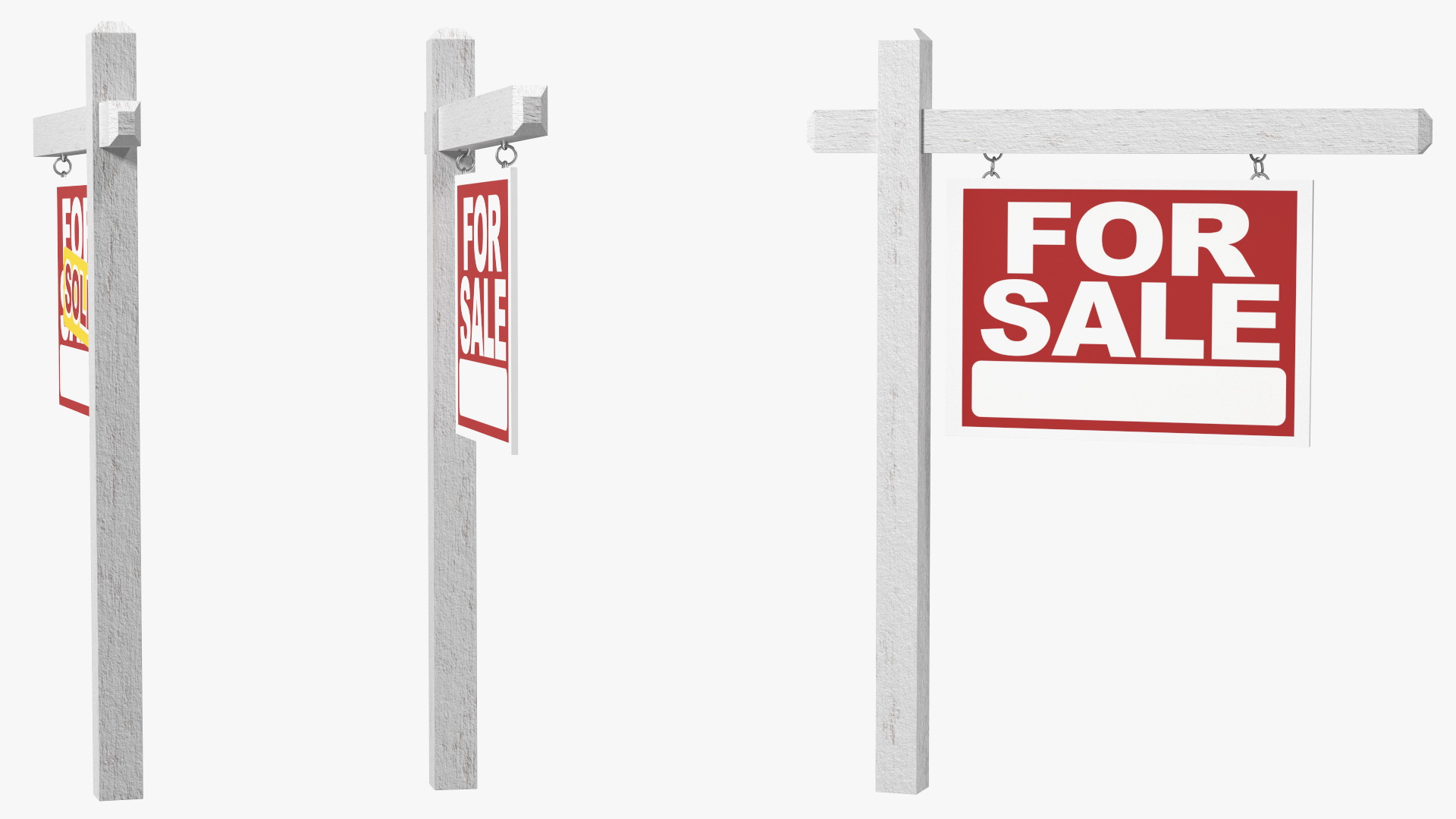 3D For Sale Sign Sold model
