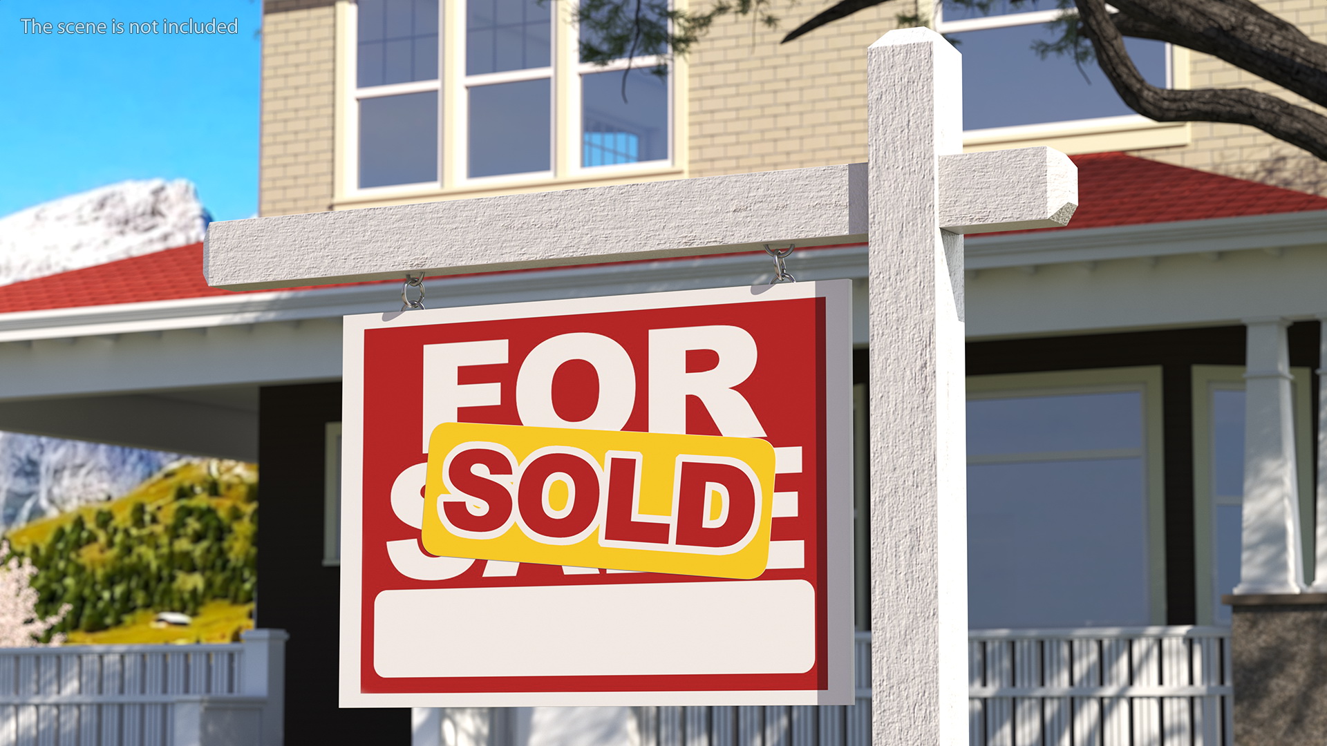 3D For Sale Sign Sold model