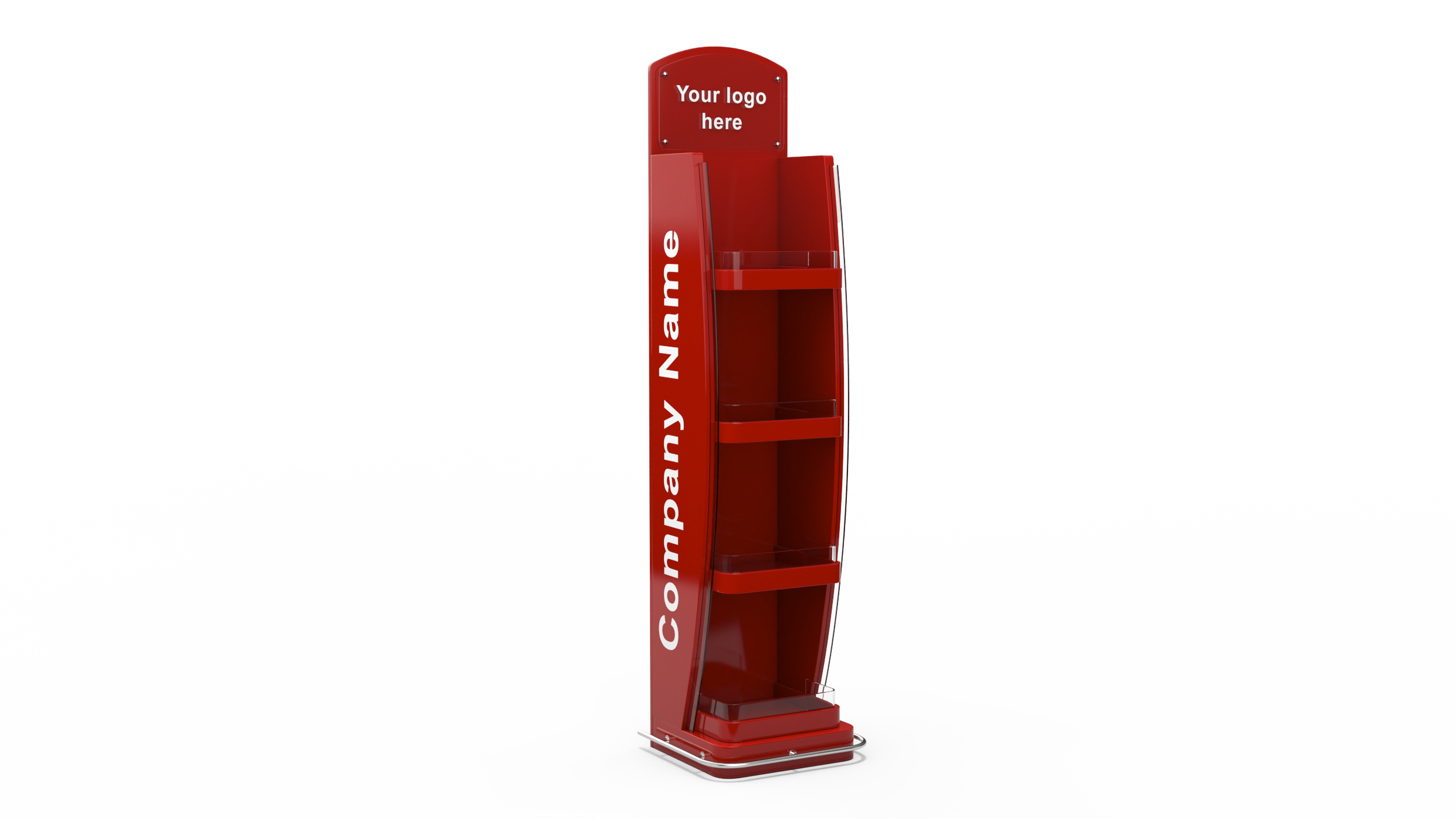 3D model Red Floor Display Stand Mockup