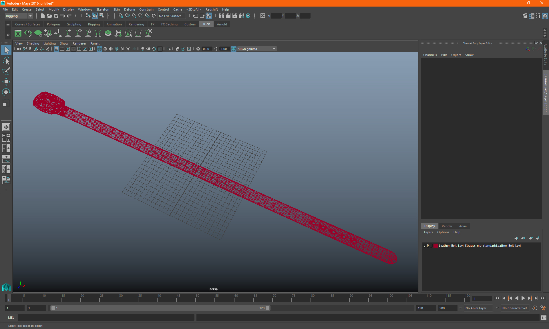 3D model Leather Belt Levi Strauss
