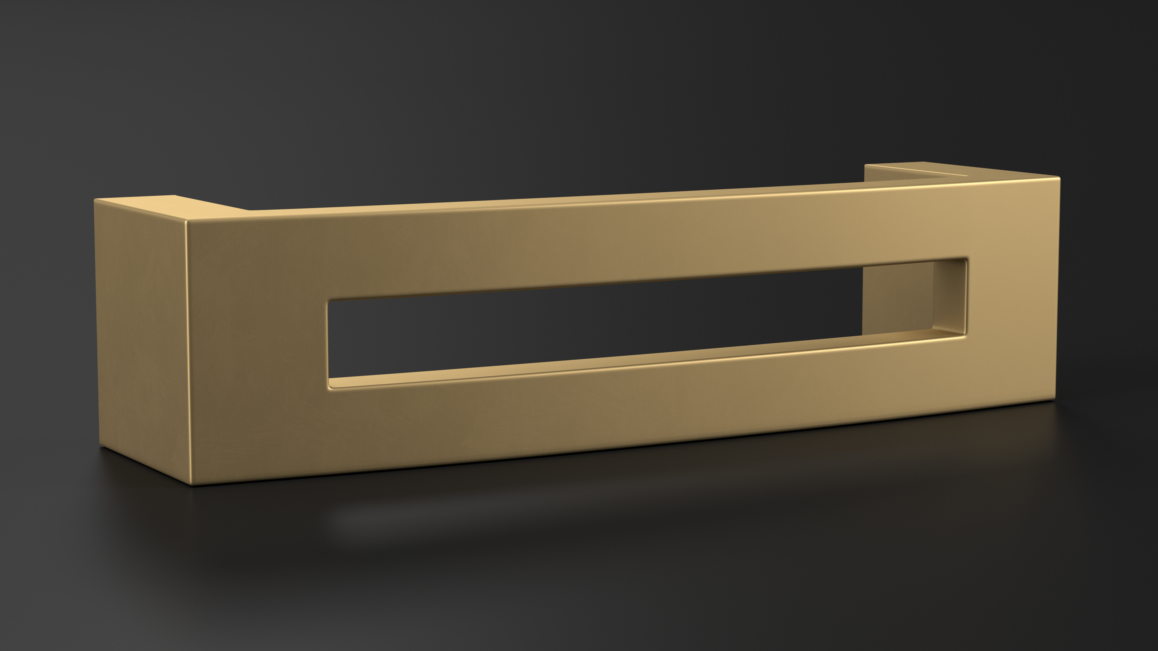 Kitchen Cabinet Handle Flat Bronze 3D model