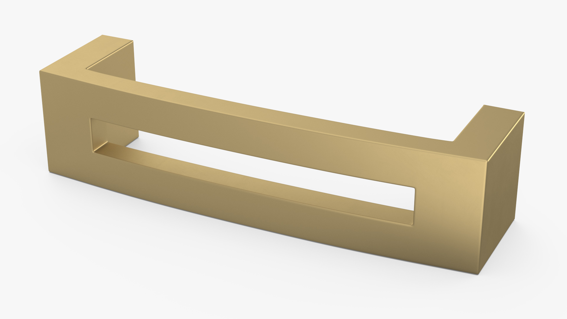 Kitchen Cabinet Handle Flat Bronze 3D model
