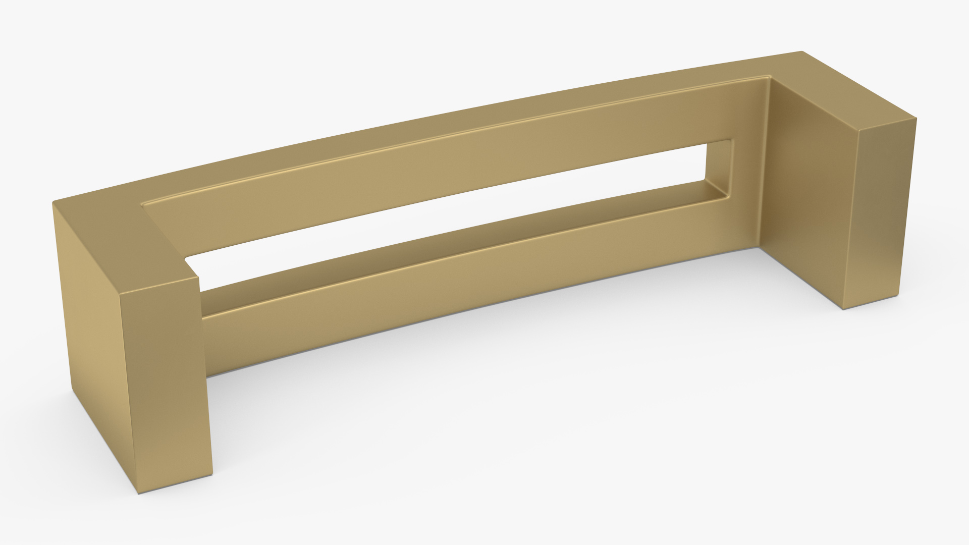 Kitchen Cabinet Handle Flat Bronze 3D model