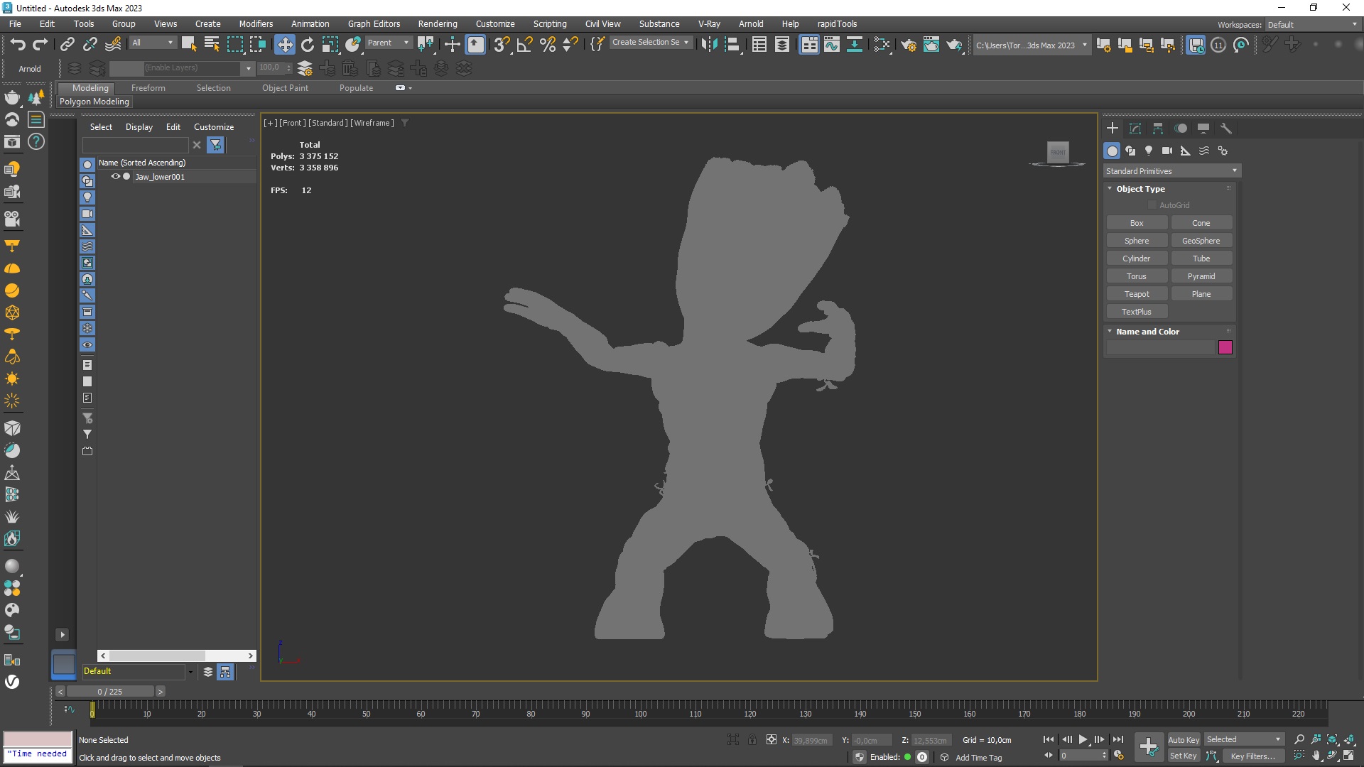 3D Little Groot Character Dancing Pose for 3D Print model