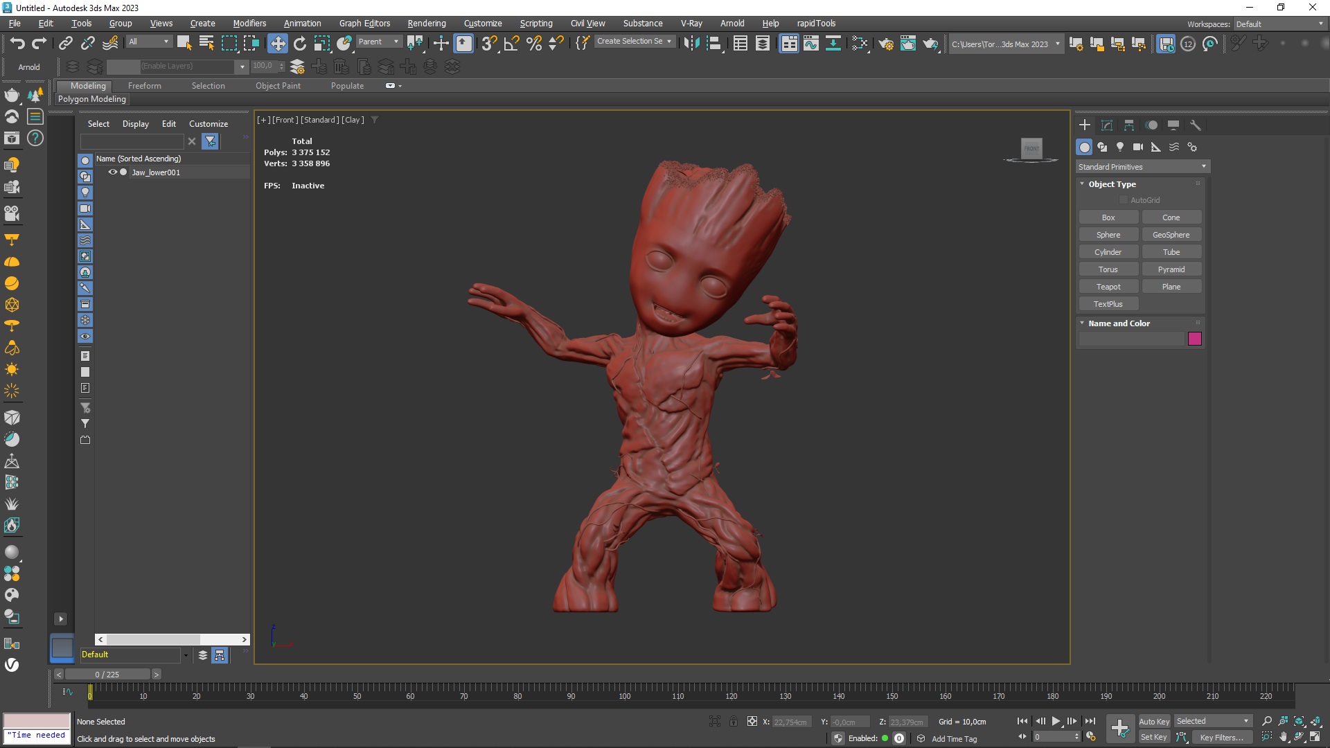 3D Little Groot Character Dancing Pose for 3D Print model