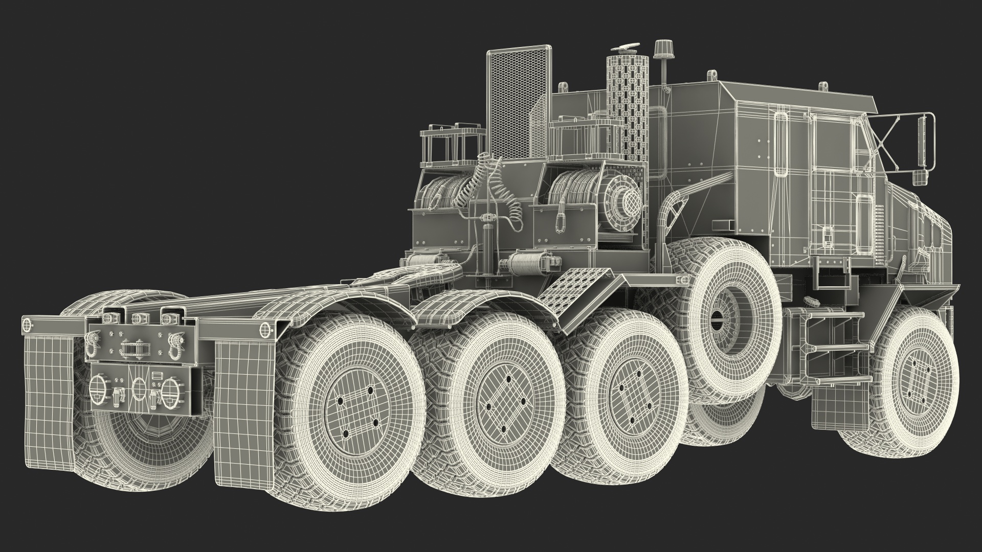 Truck Tractor for Military Purpose 3D model