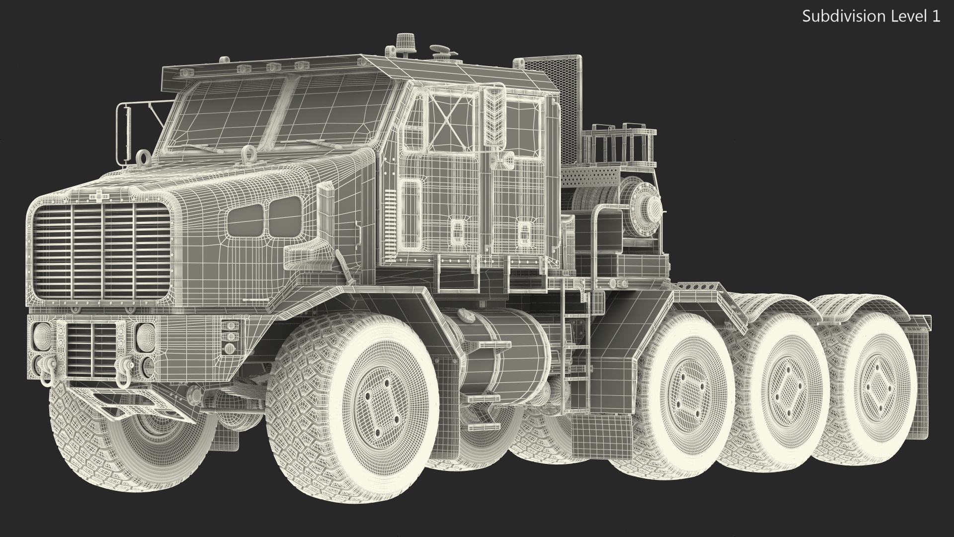 Truck Tractor for Military Purpose 3D model